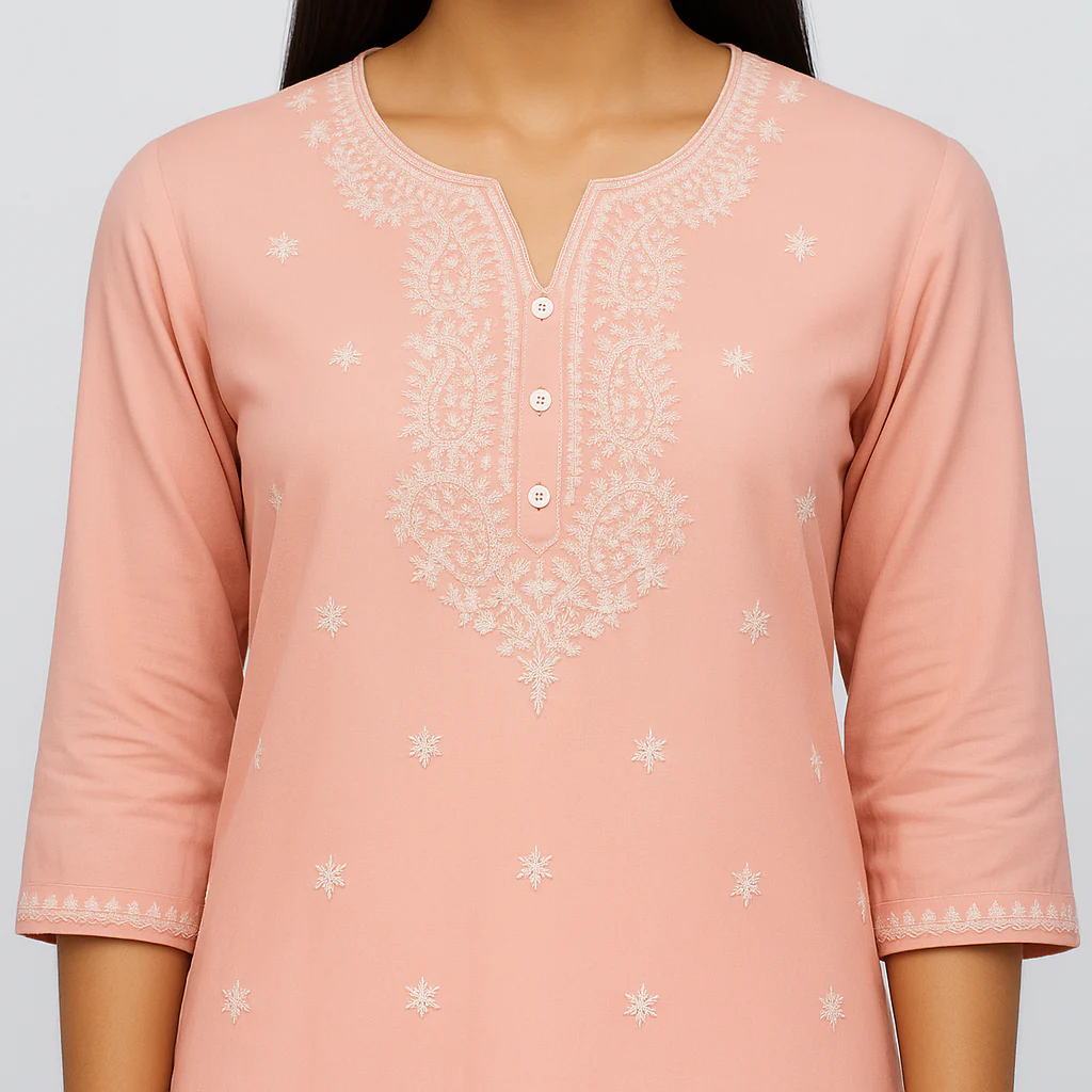 Embroidered Short Kurta - Image 11