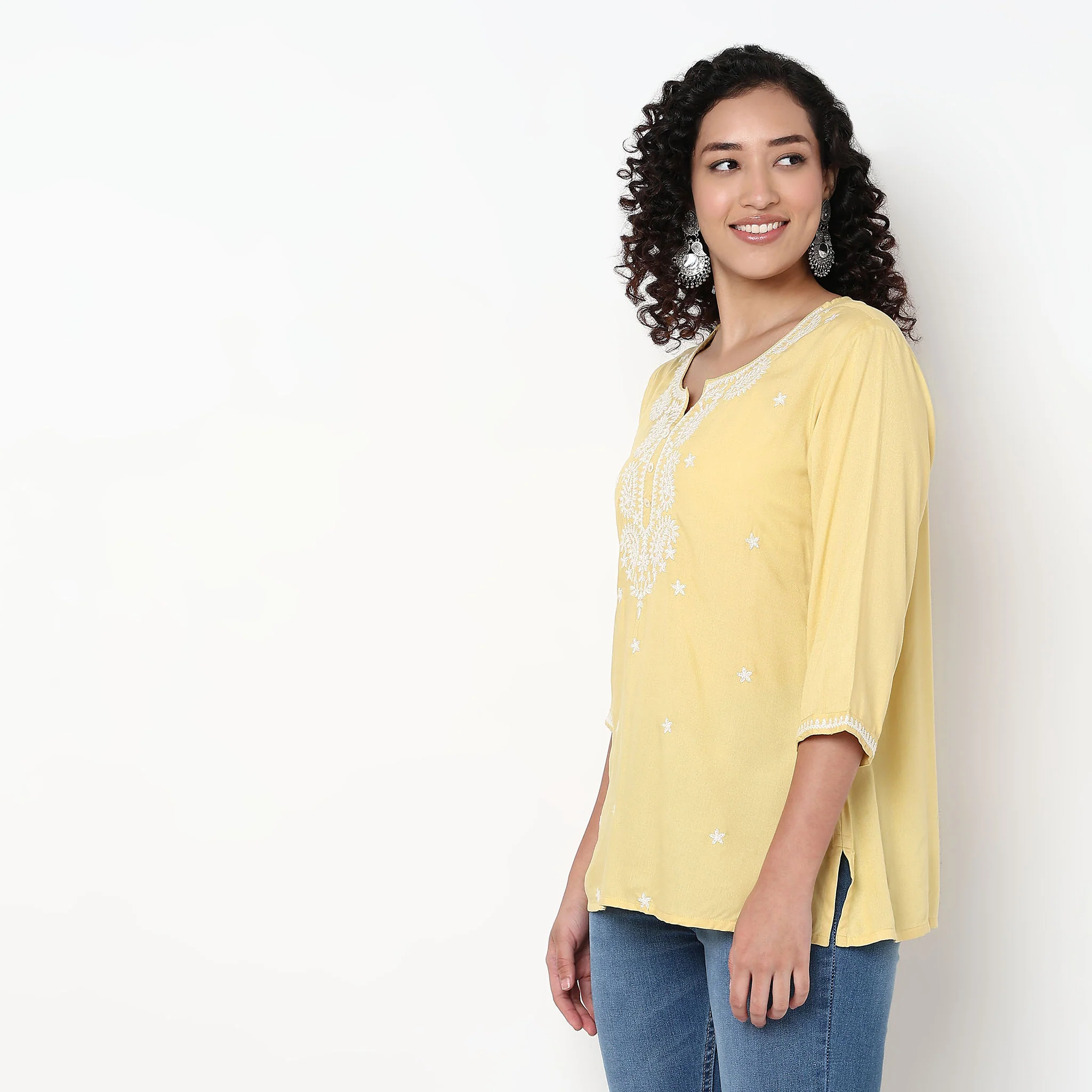 Embroidered Short Kurta - Image 5