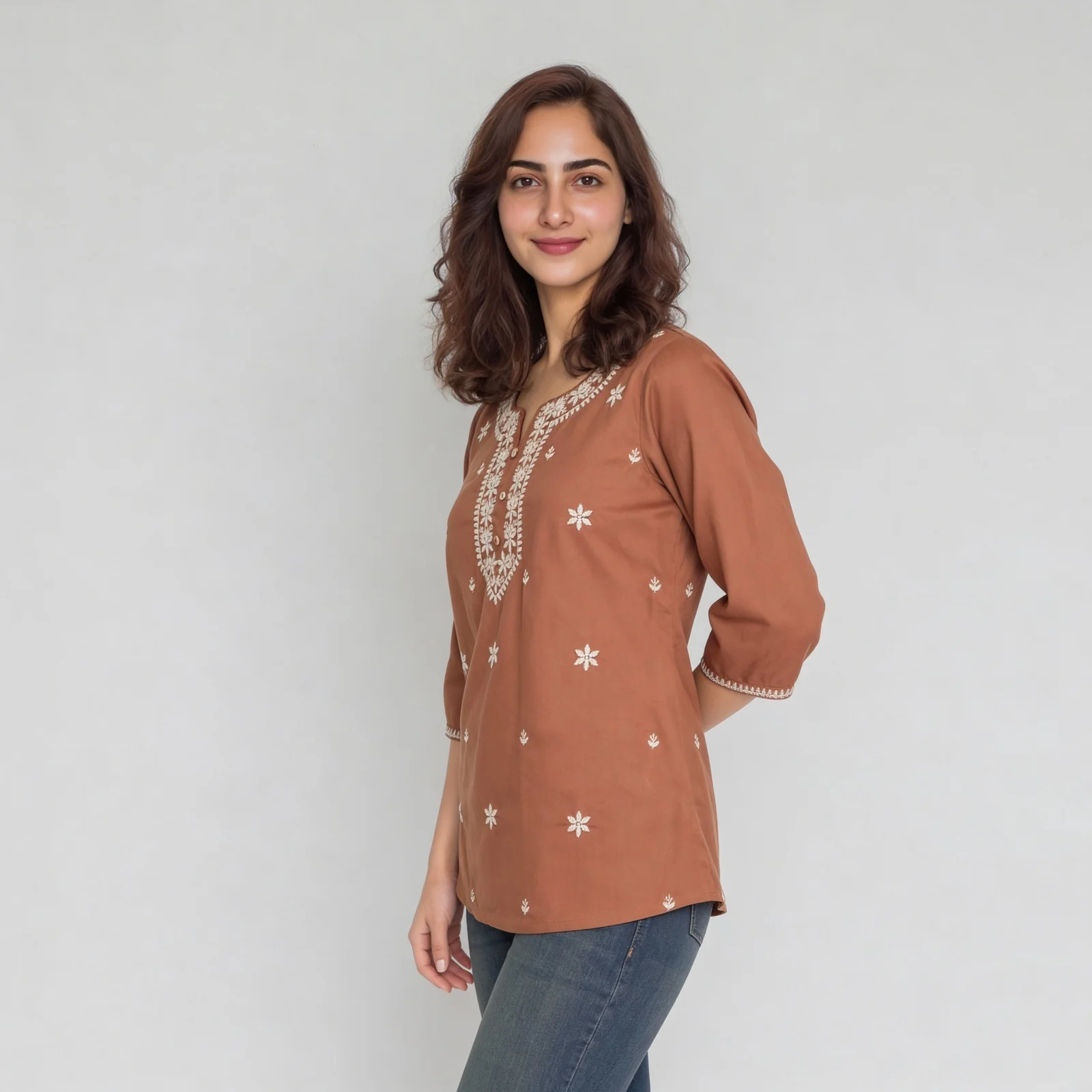 Embroidered Straight Fit Kurta - Image 15