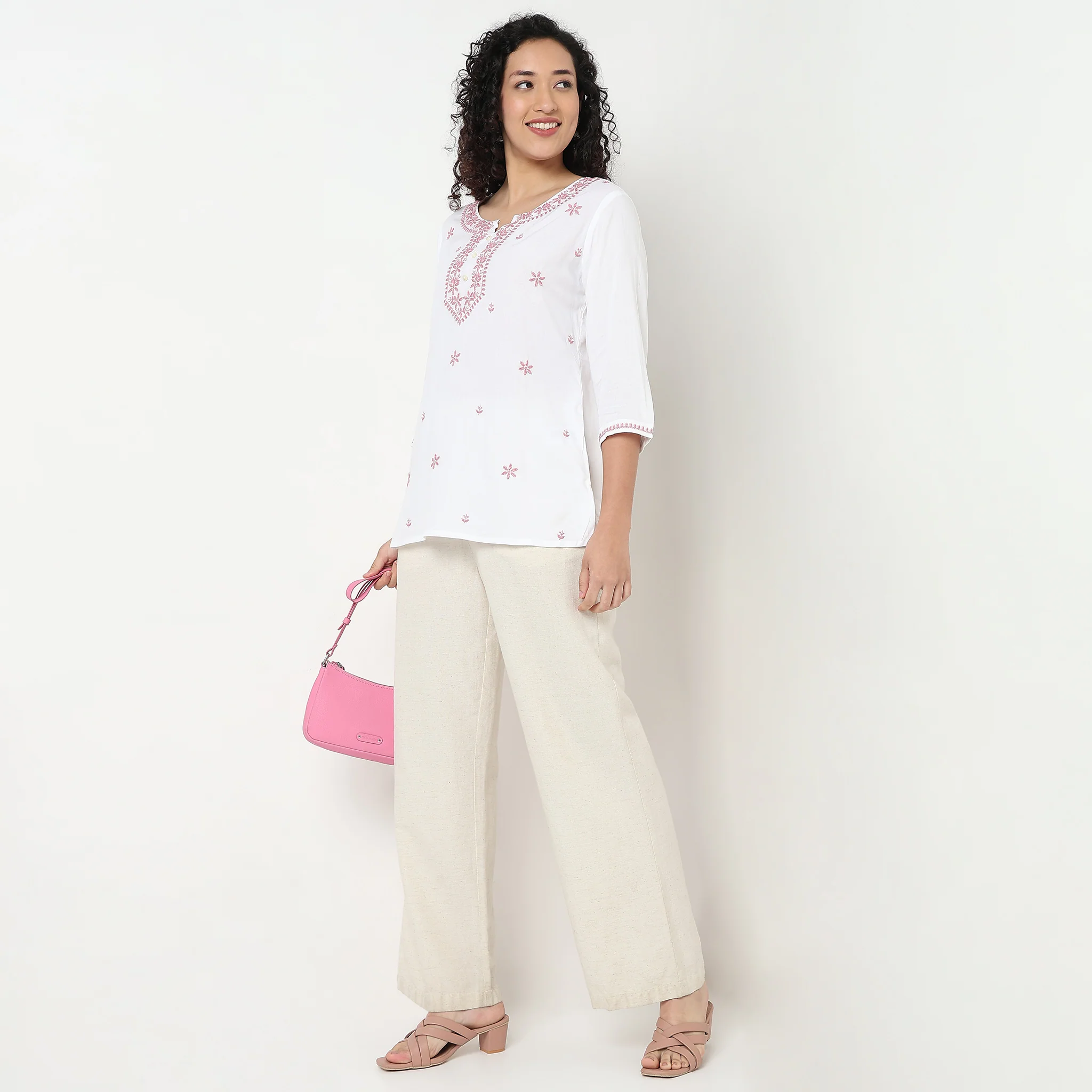 Embroidered Straight Fit Kurta - Image 6
