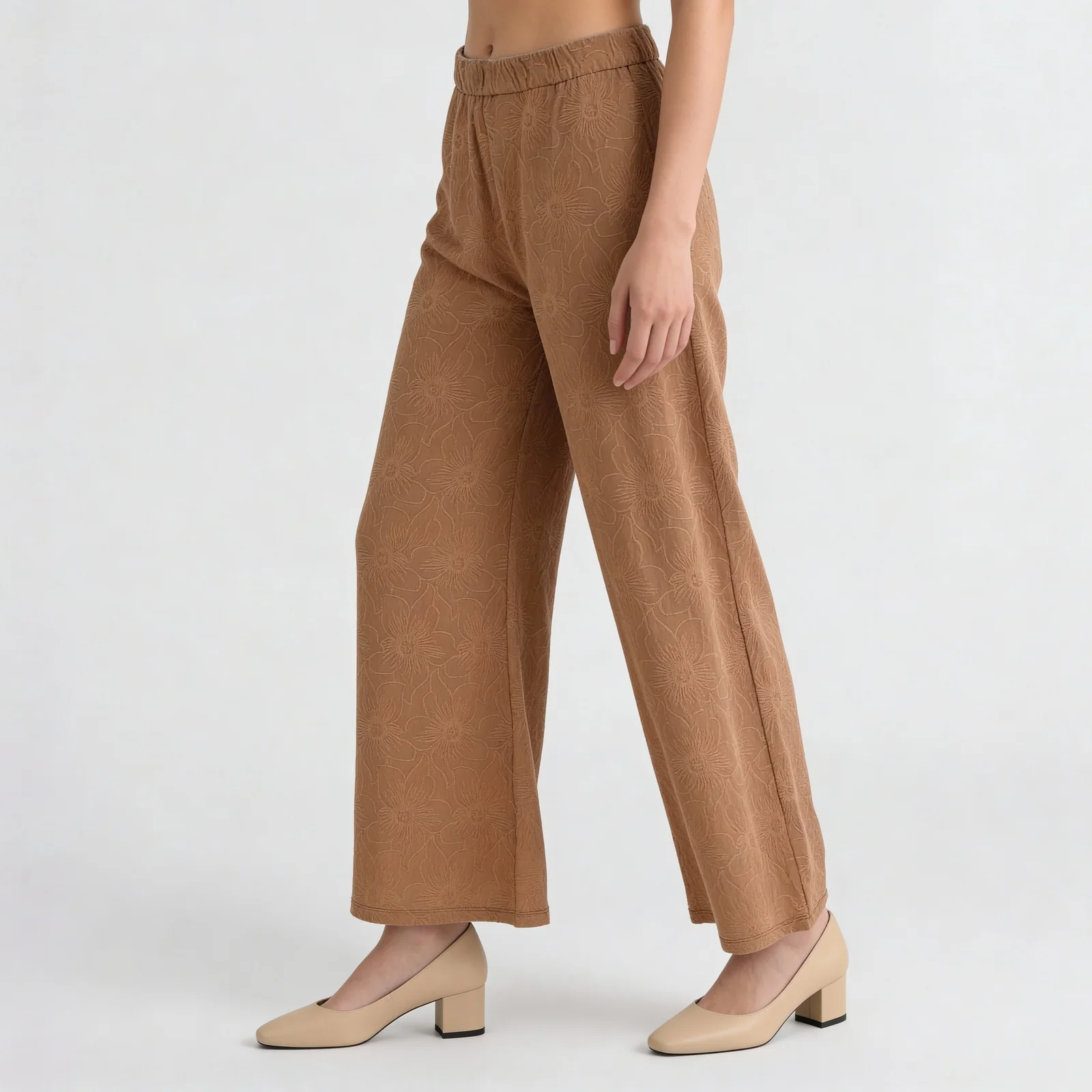Embroidered Ankle Length Mid Rise Palazzos - Image 5