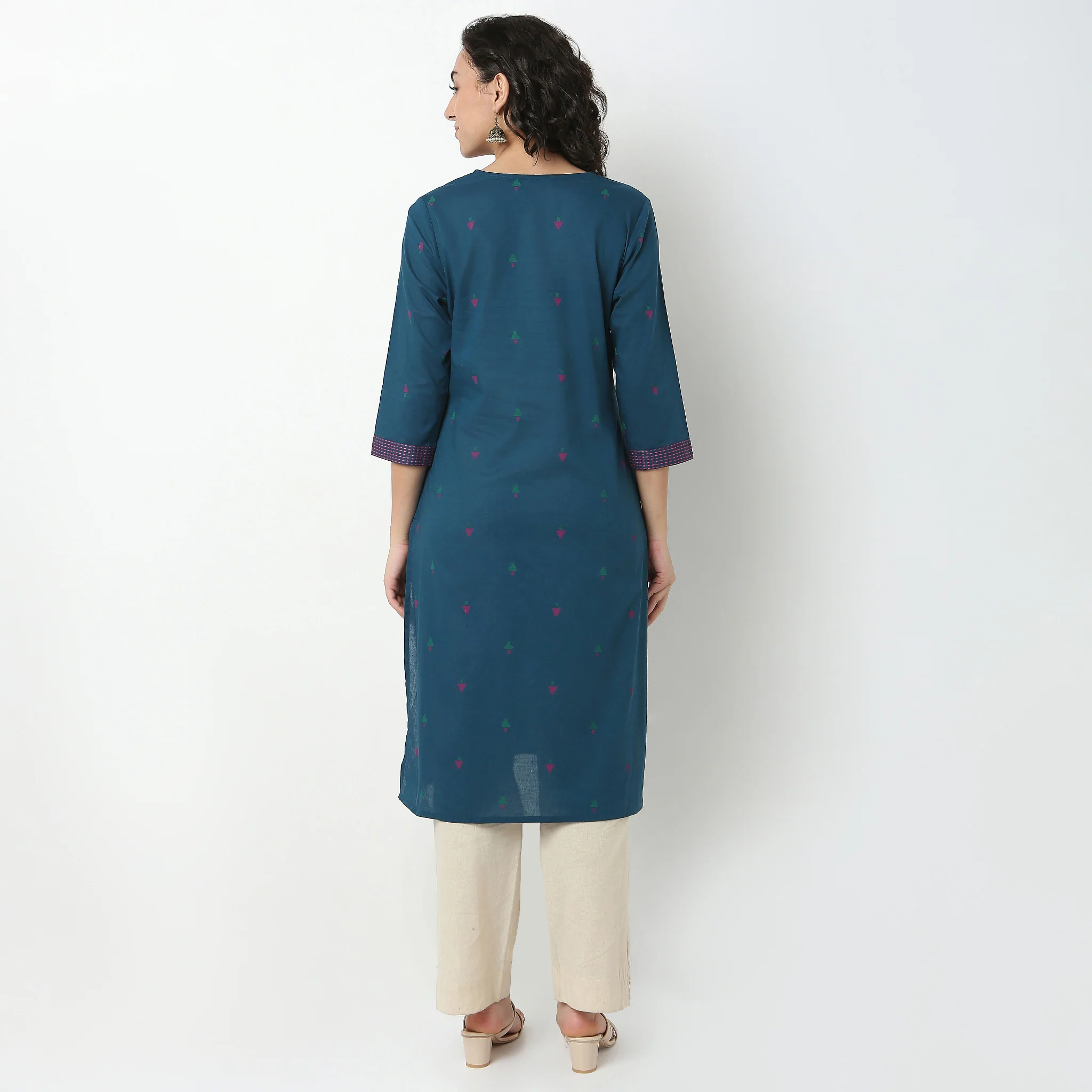 V-Neck Long Kurta - Image 3