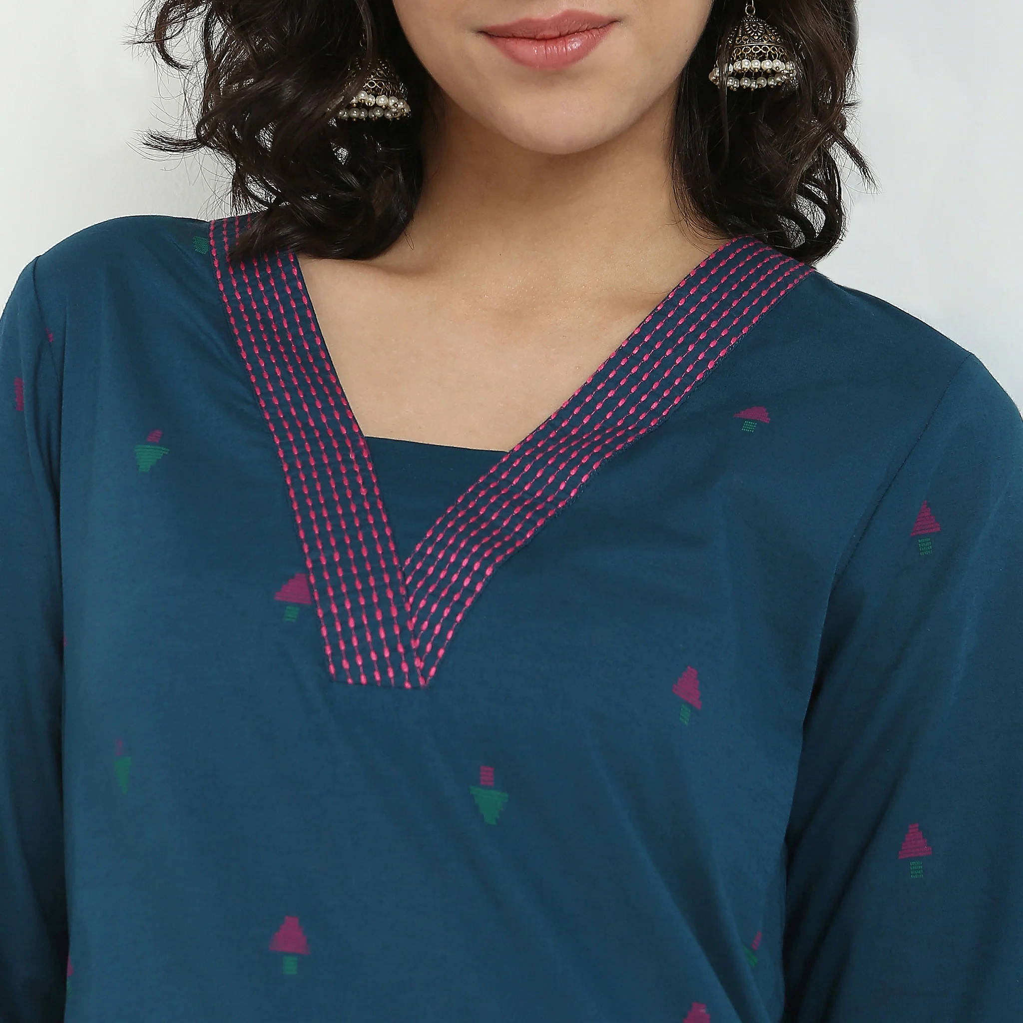 V-Neck Long Kurta - Image 4