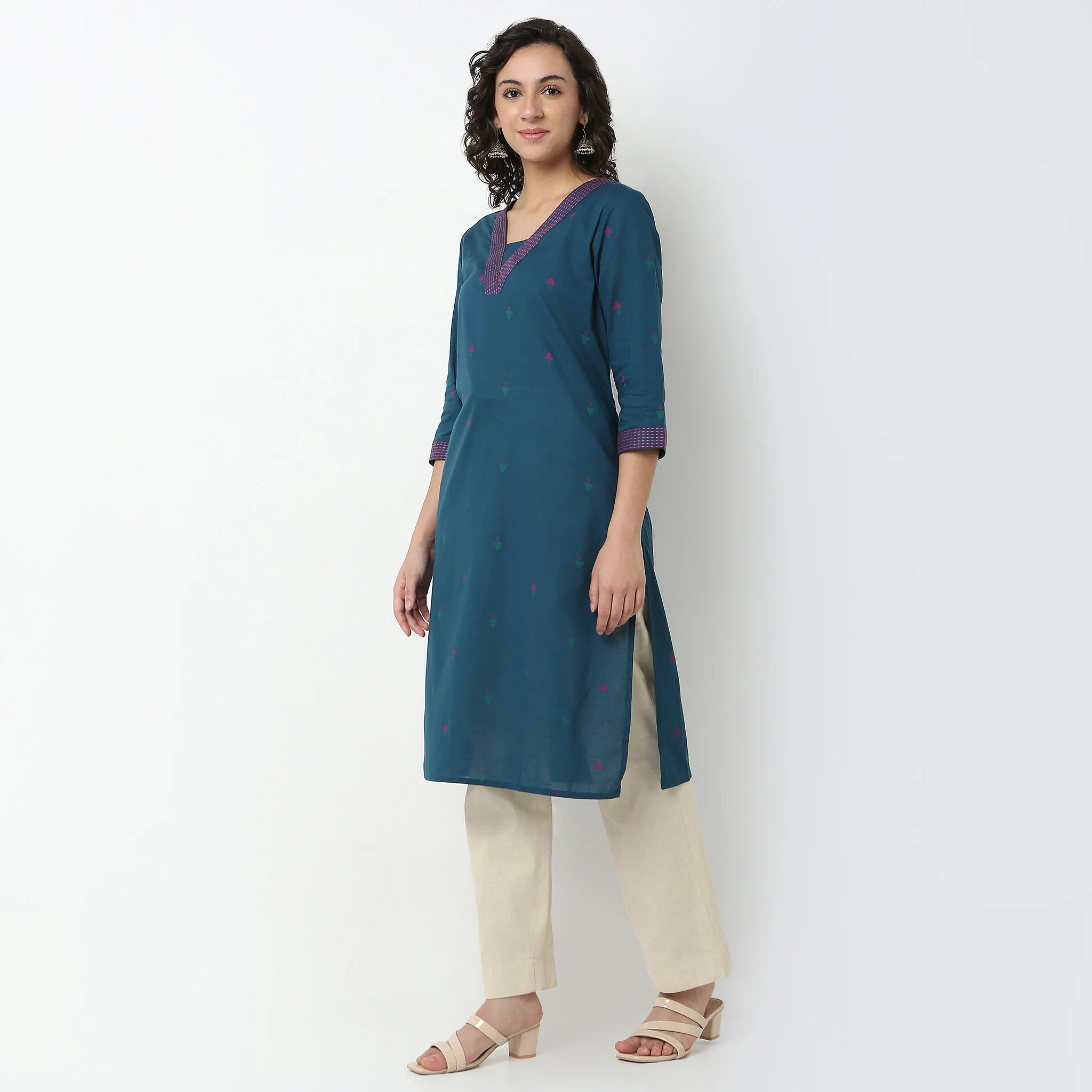 V-Neck Long Kurta - Image 5