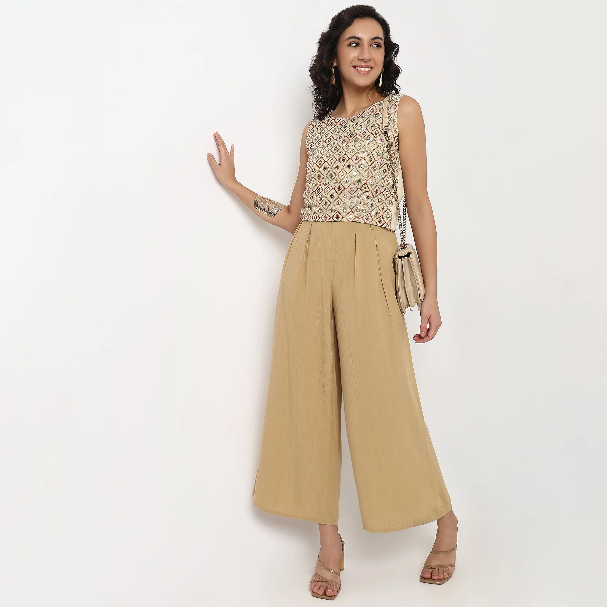 Embroidered Ethnic Crop Top