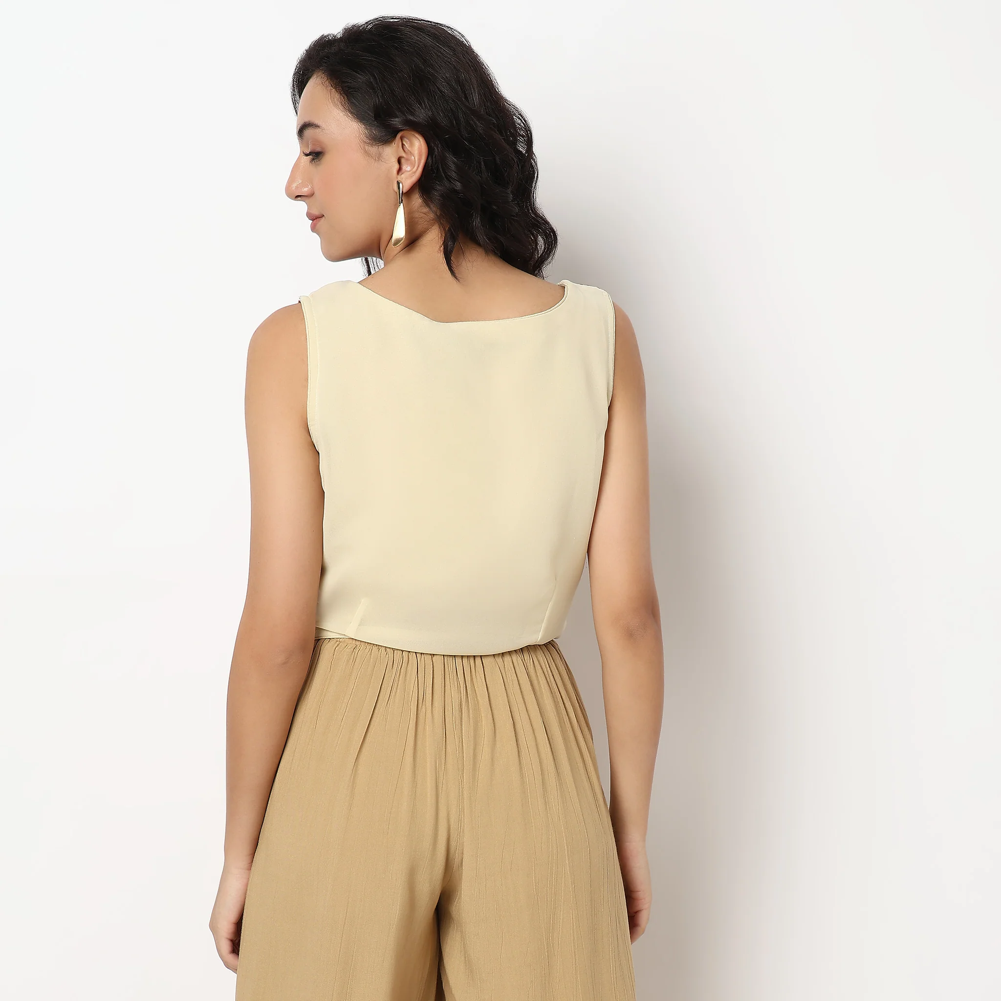 Embroidered Ethnic Crop Top - Image 3