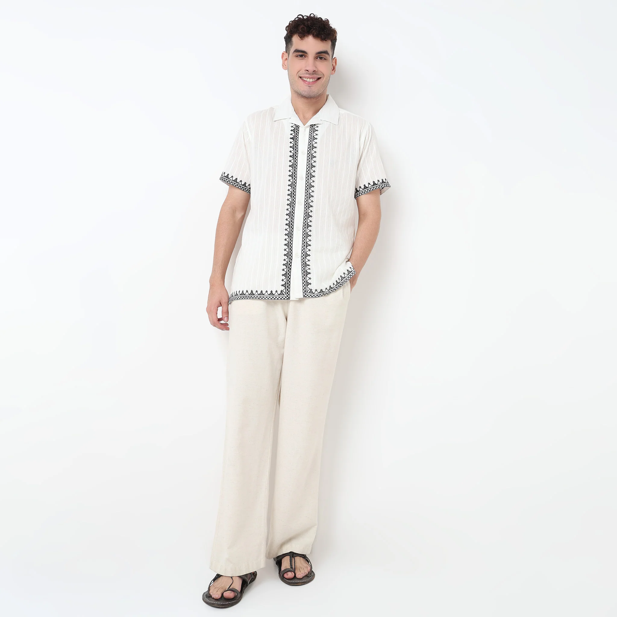 Embroidered Cuban Dobby Shirt - Image 5
