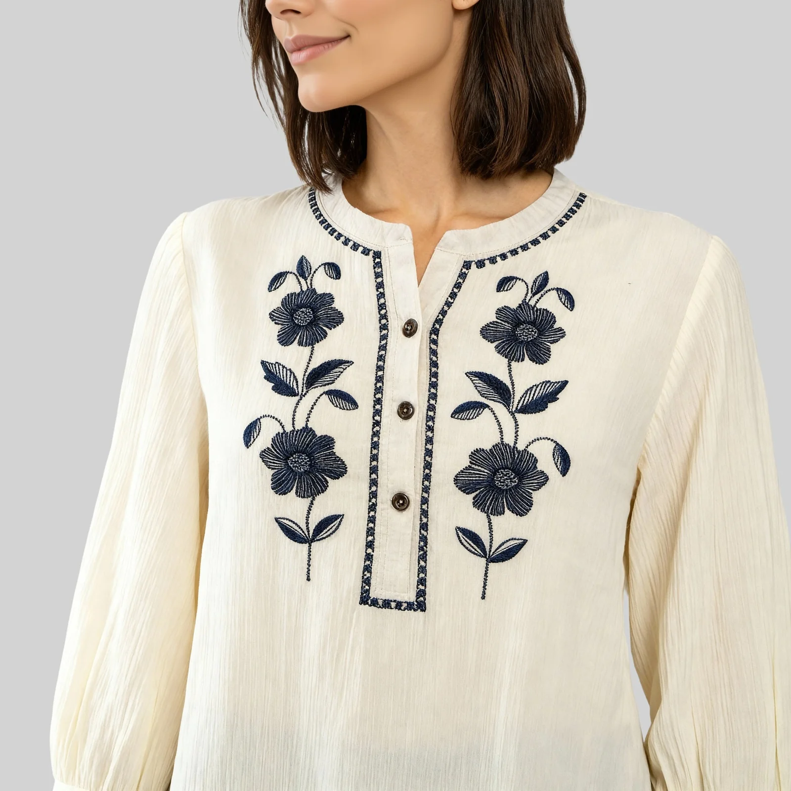 Embroidered Flared Top - Image 4