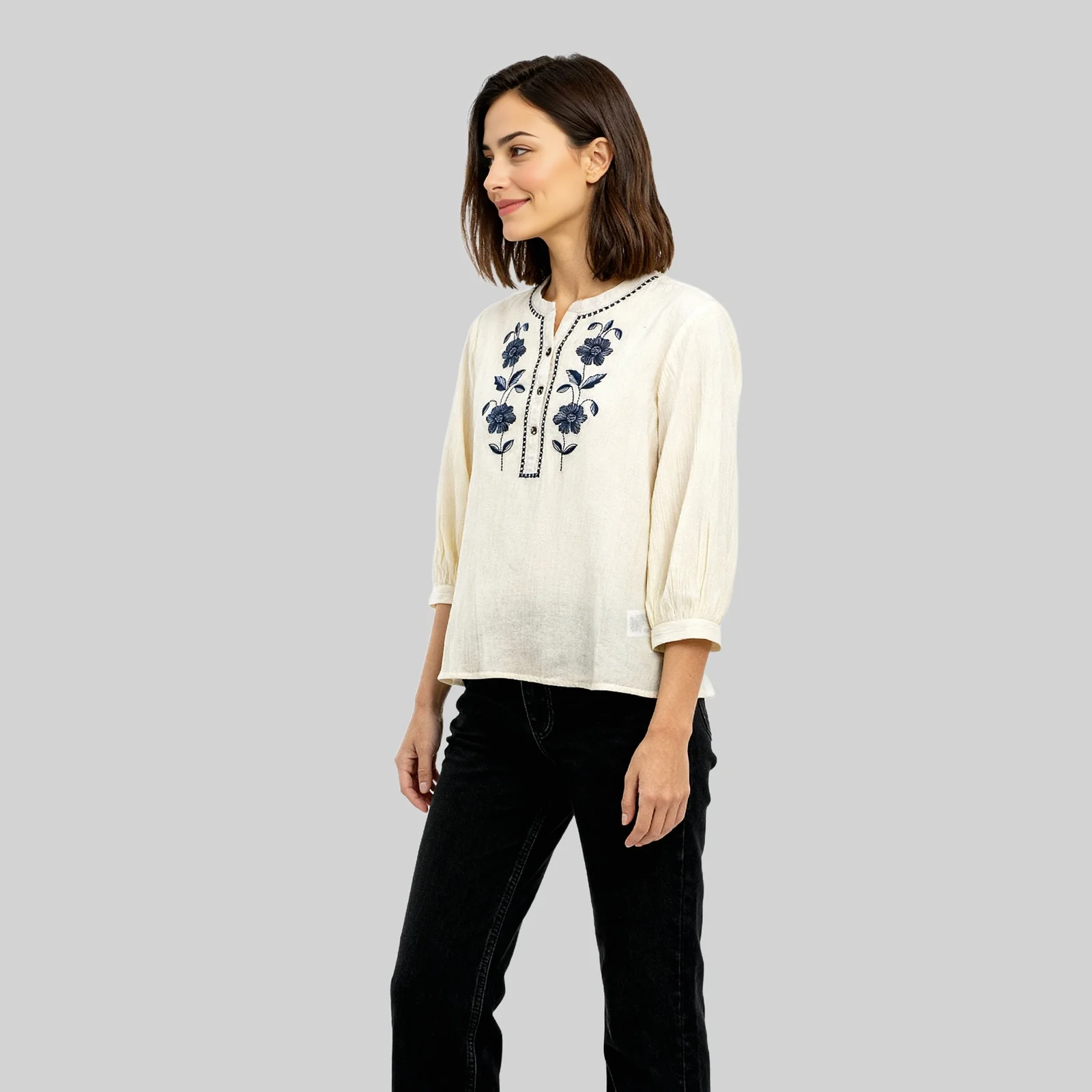 Embroidered Flared Top - Image 5
