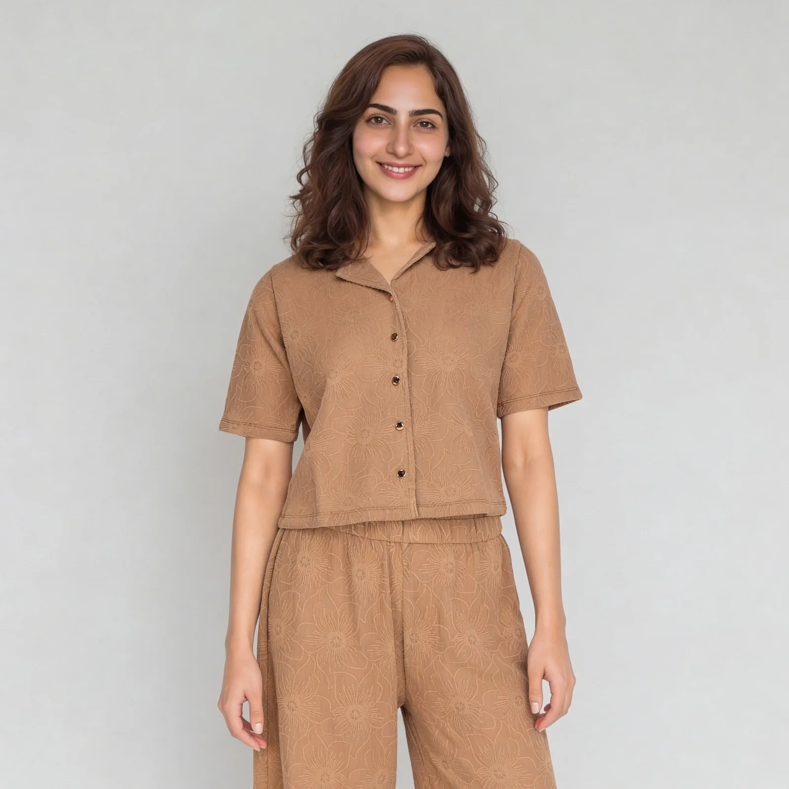 Embroidered Half Sleeve Shirt - Image 2