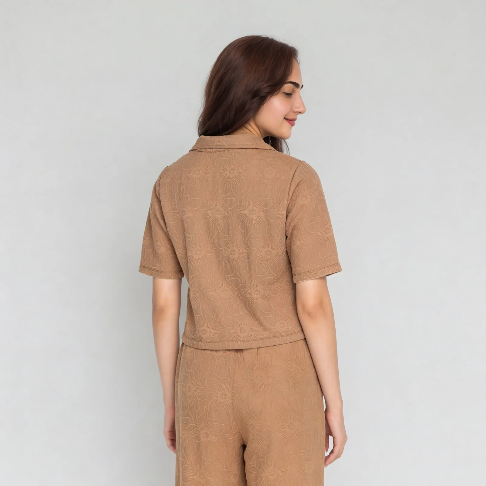 Embroidered Half Sleeve Shirt - Image 3