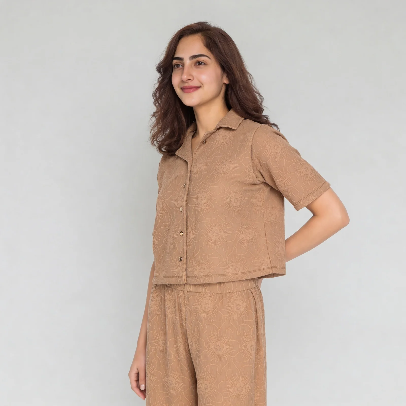 Embroidered Half Sleeve Shirt - Image 5