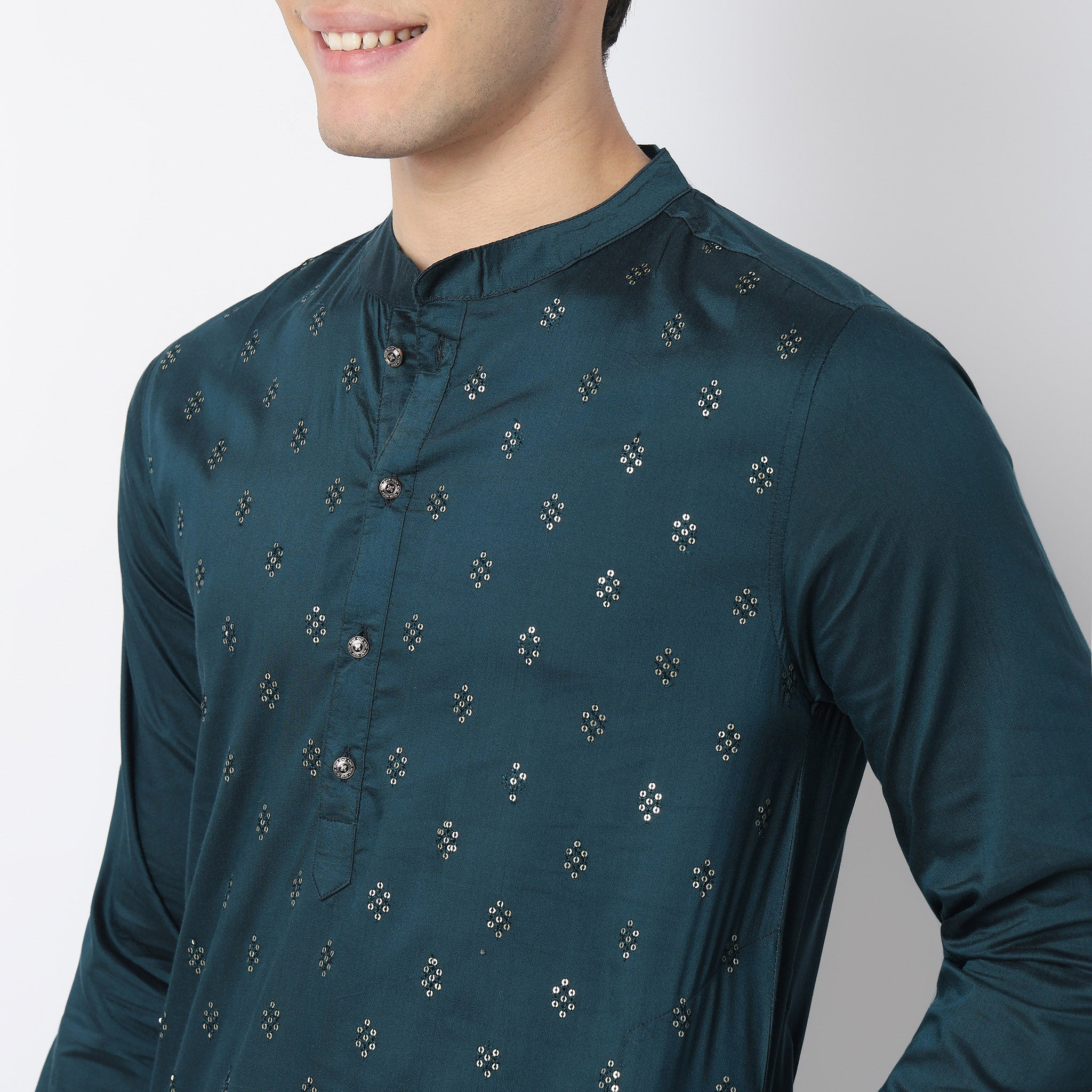 Embroidered Long Kurta - Image 4