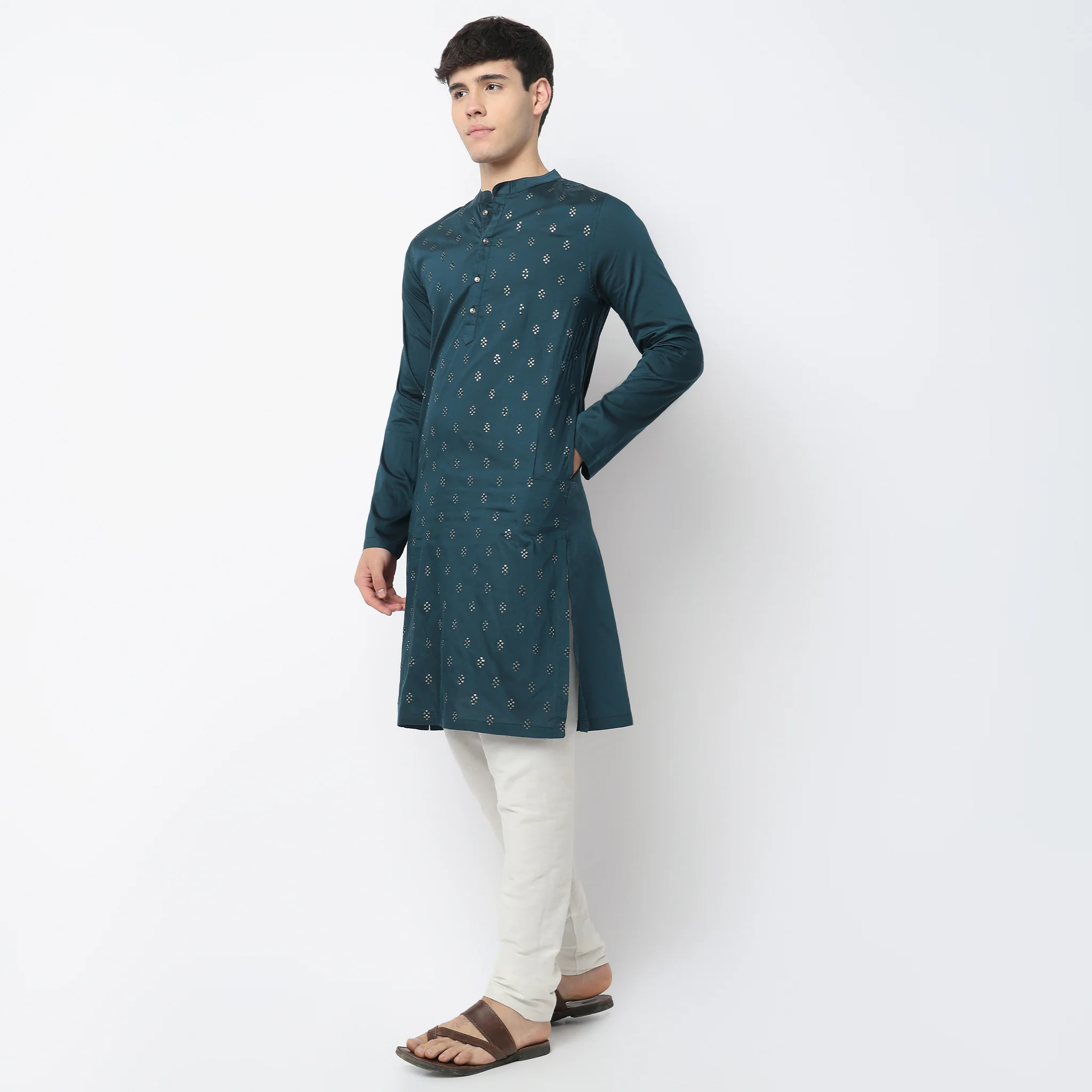 Embroidered Long Kurta - Image 5