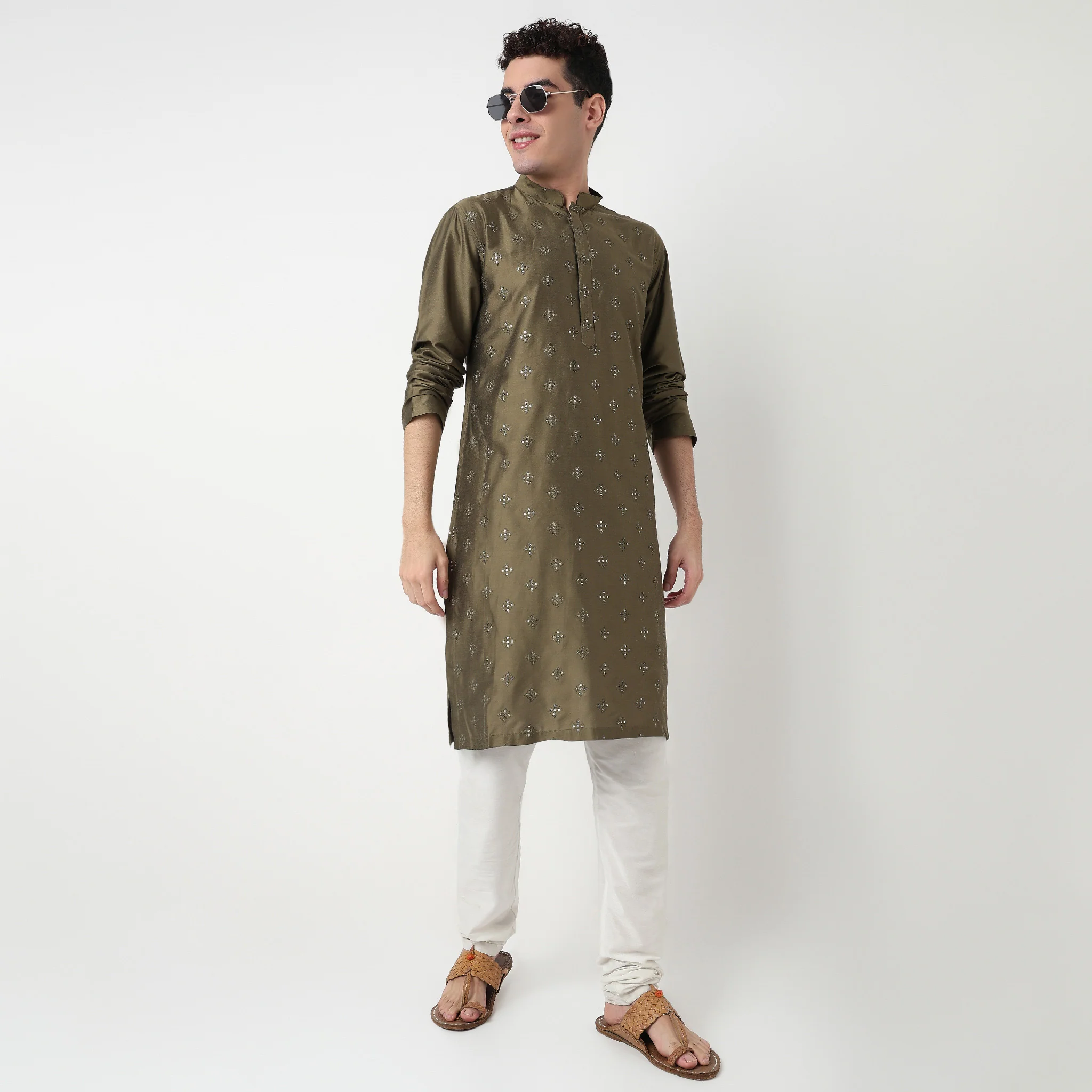 All Over Embroidered Long Kurta