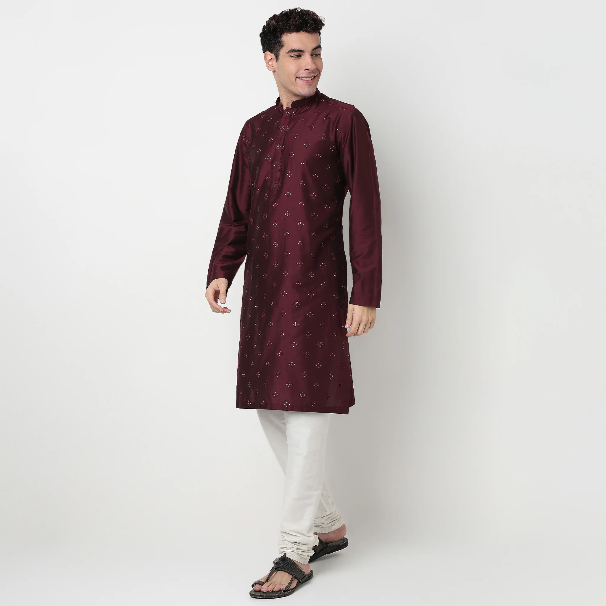 All Over Embroidered Long Kurta - Image 10
