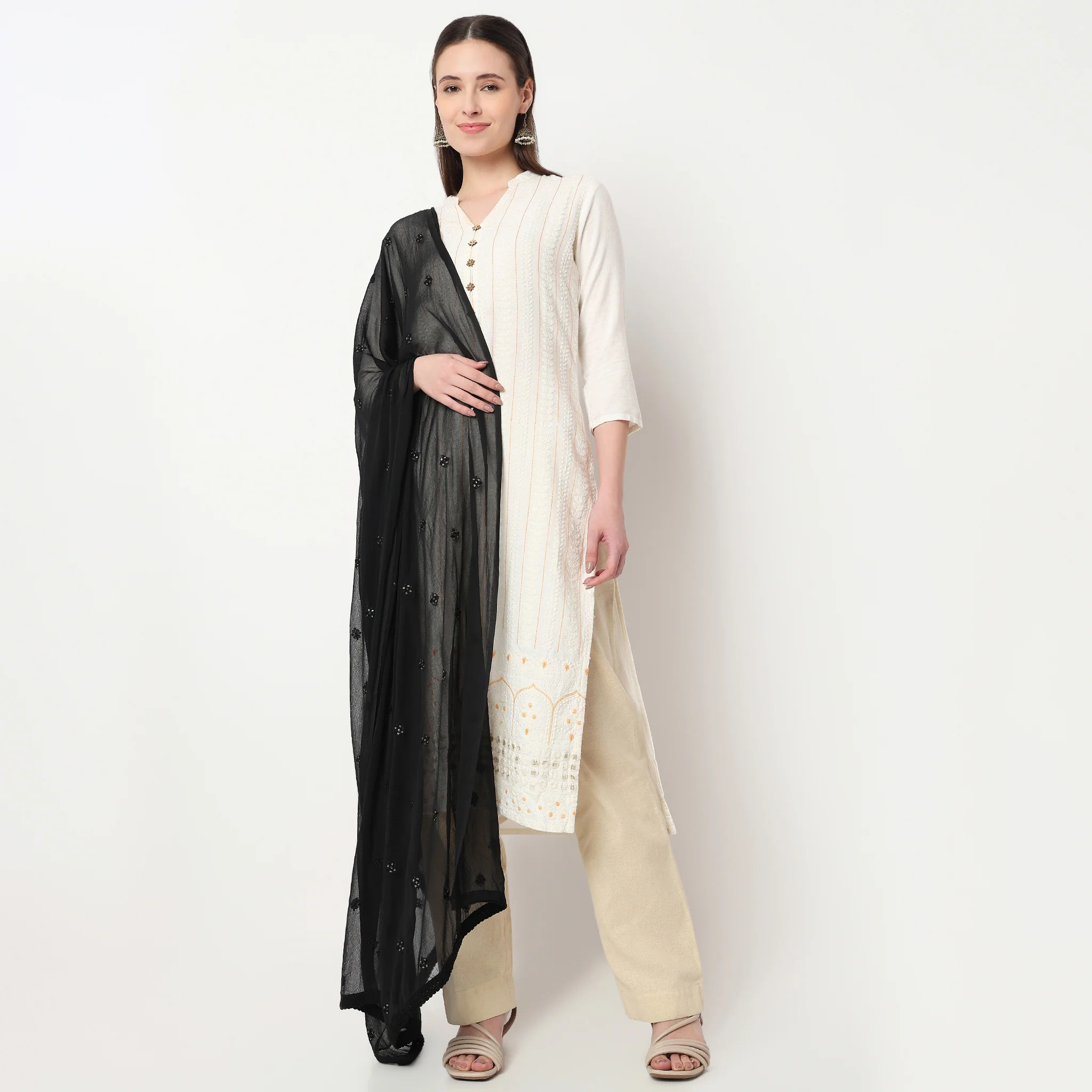 Embroidered Nylon Dupatta