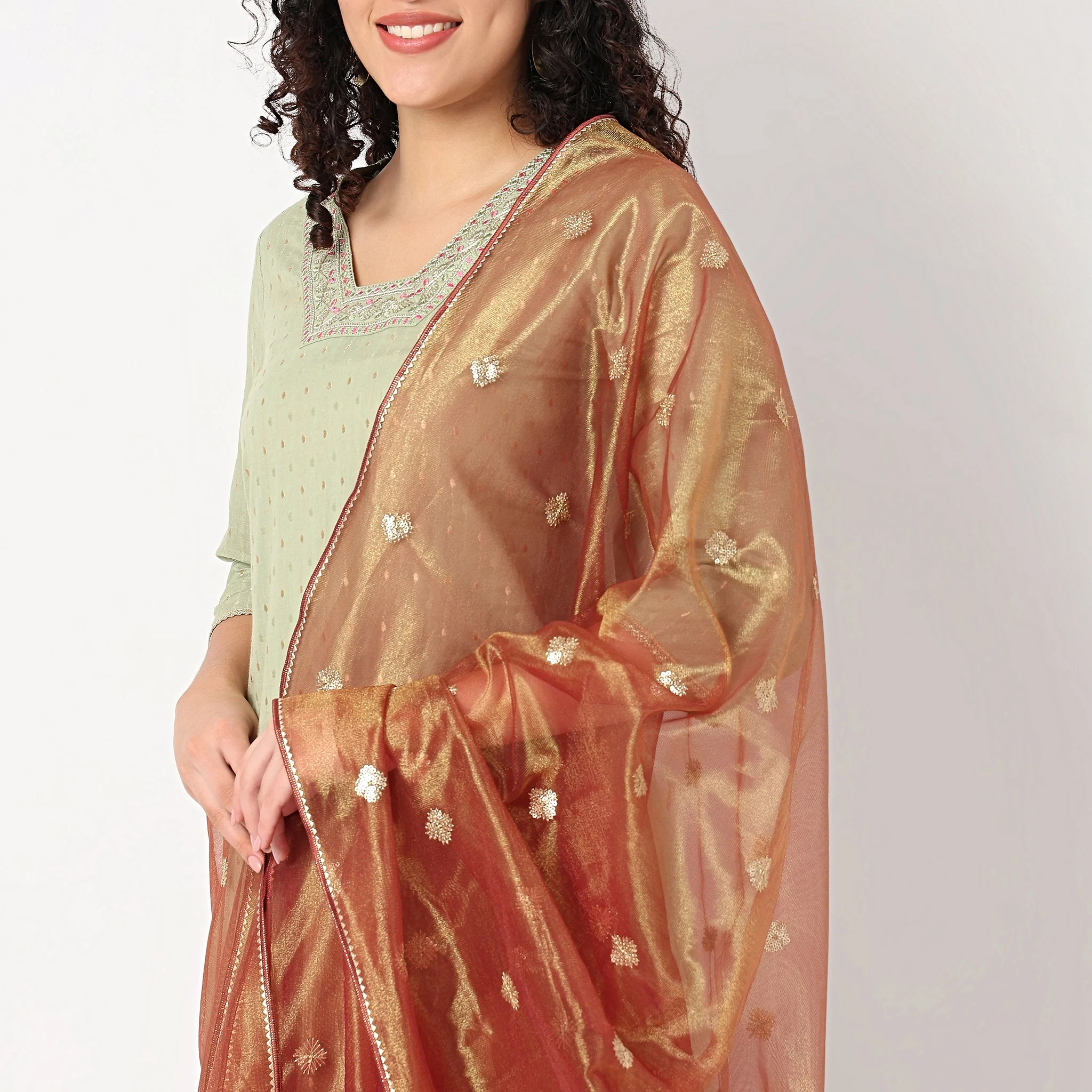 Embroidered Polyester Dupatta - Image 3