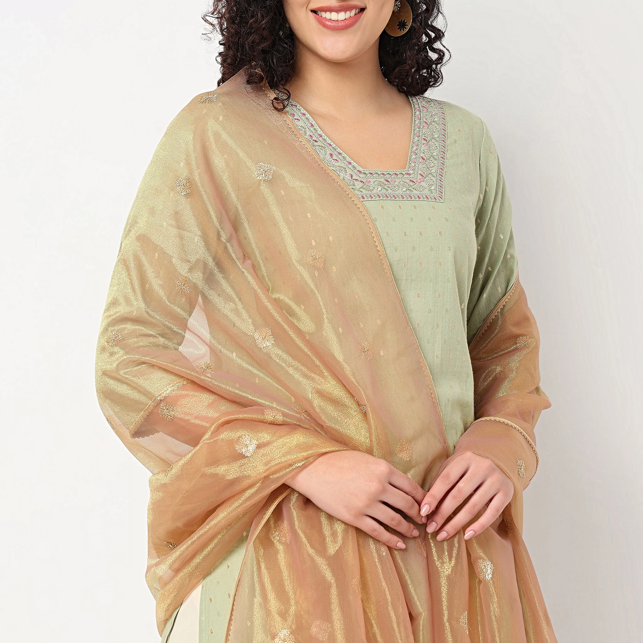 Embroidered Polyester Dupatta - Image 6
