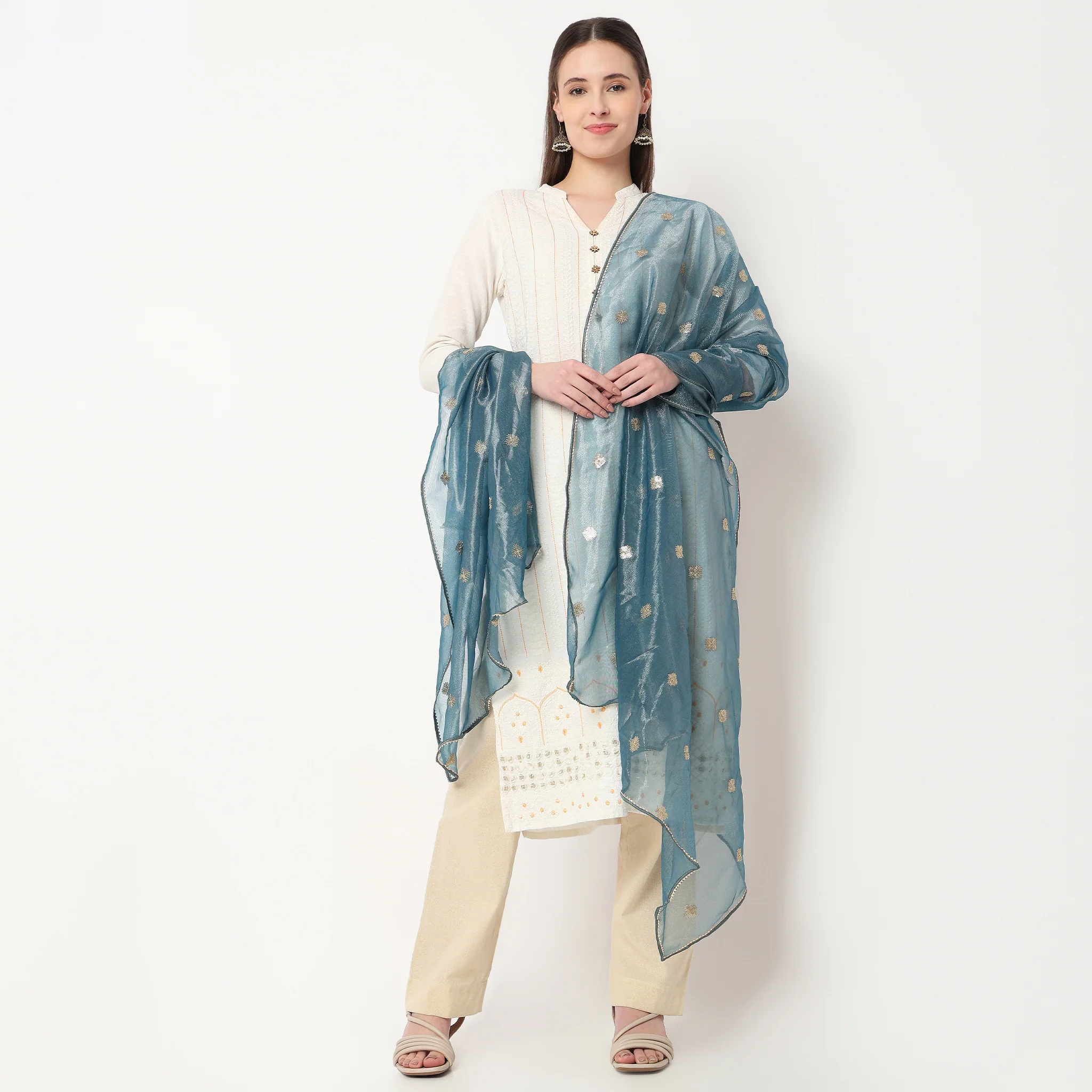 Embroidered Polyester Dupatta - Image 7