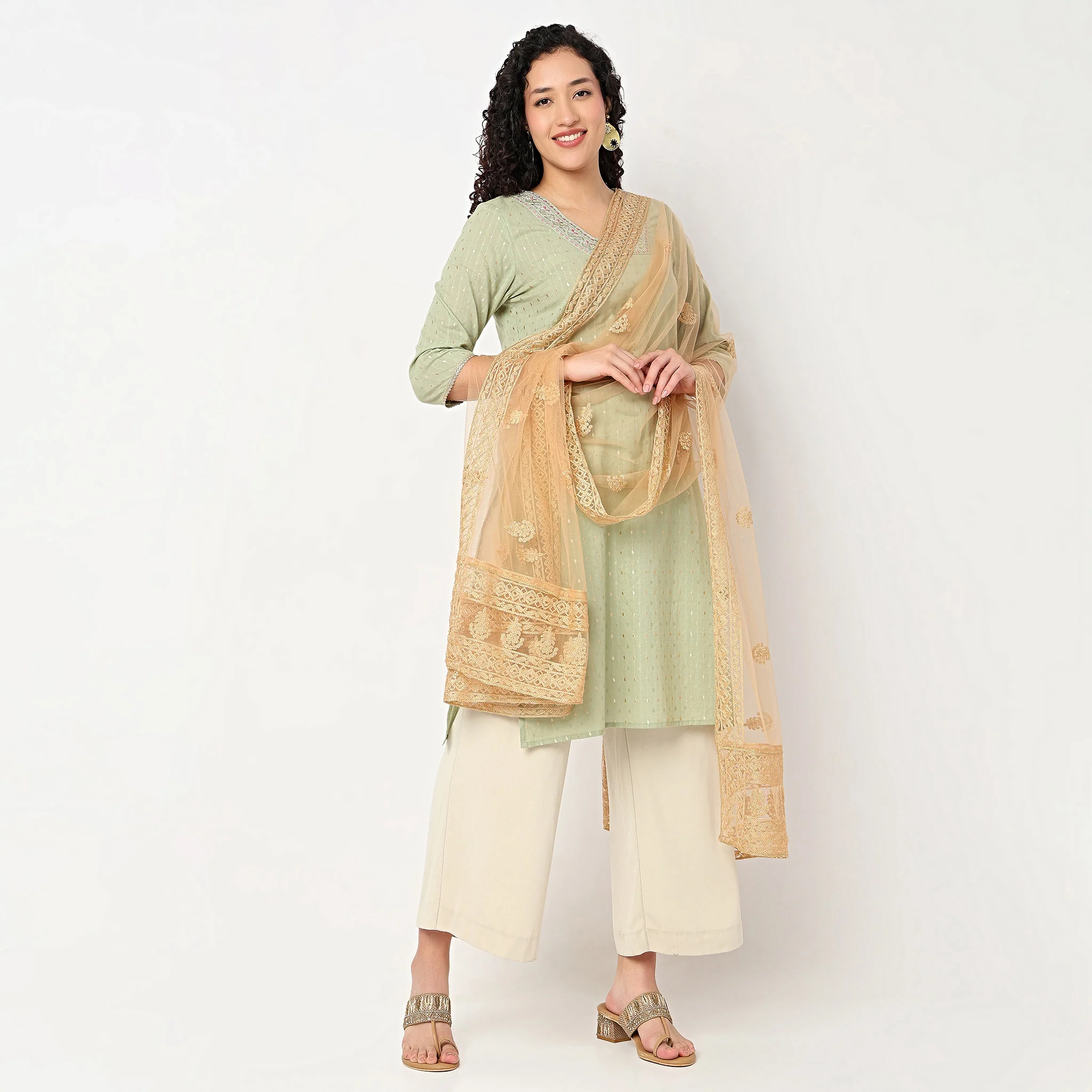 Embroidered Polyster Dupatta