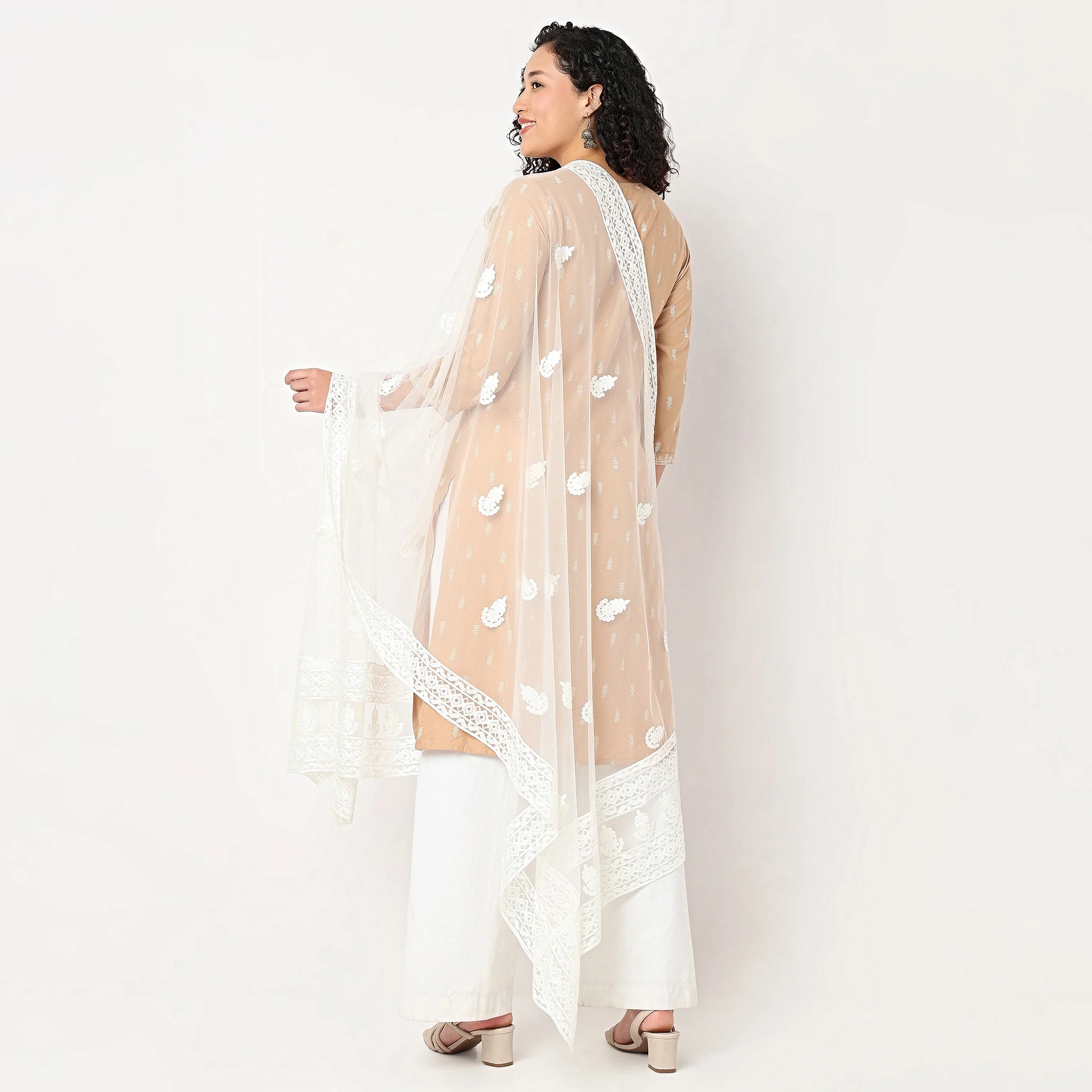 Embroidered Polyster Dupatta - Image 5