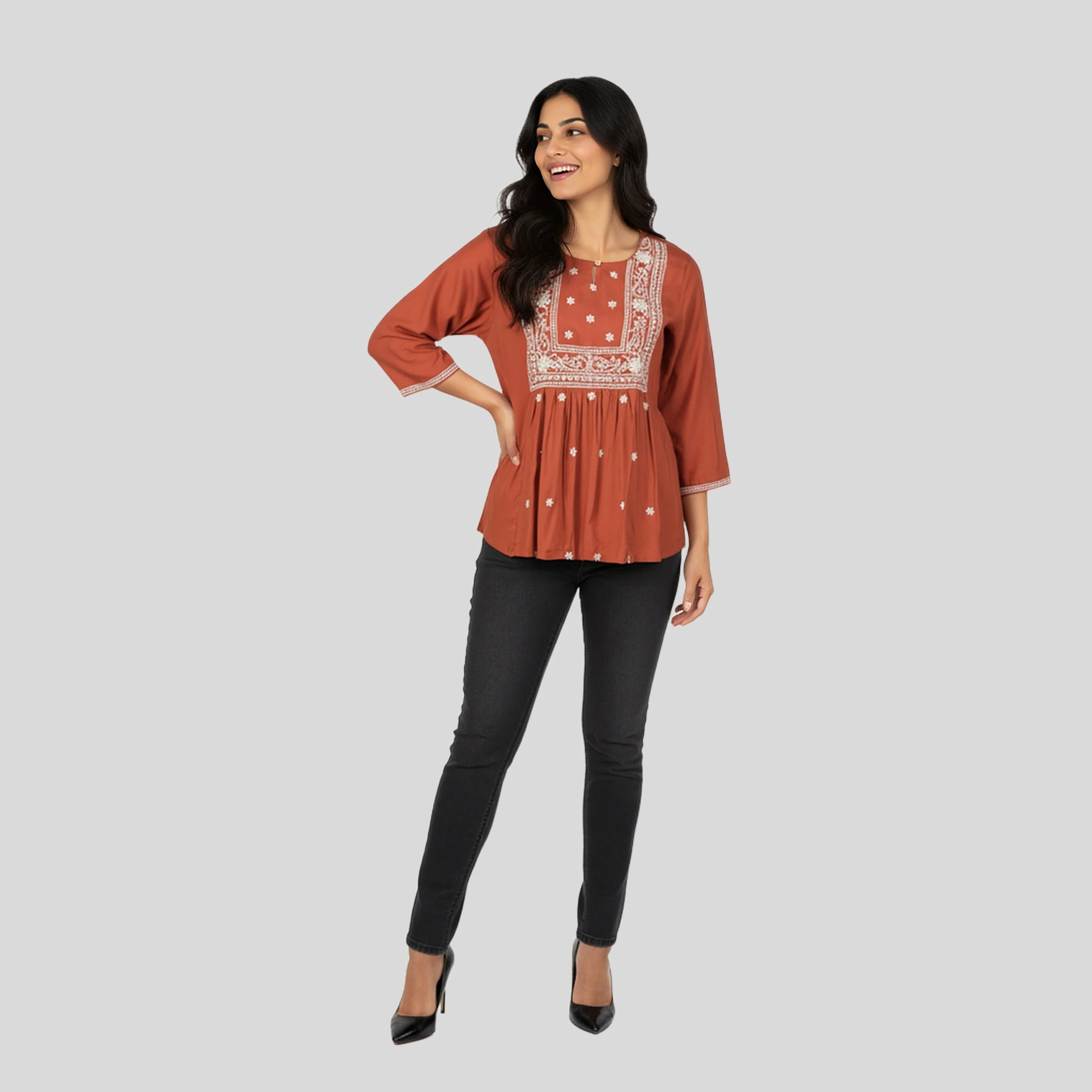 Embroidered Short Kurta