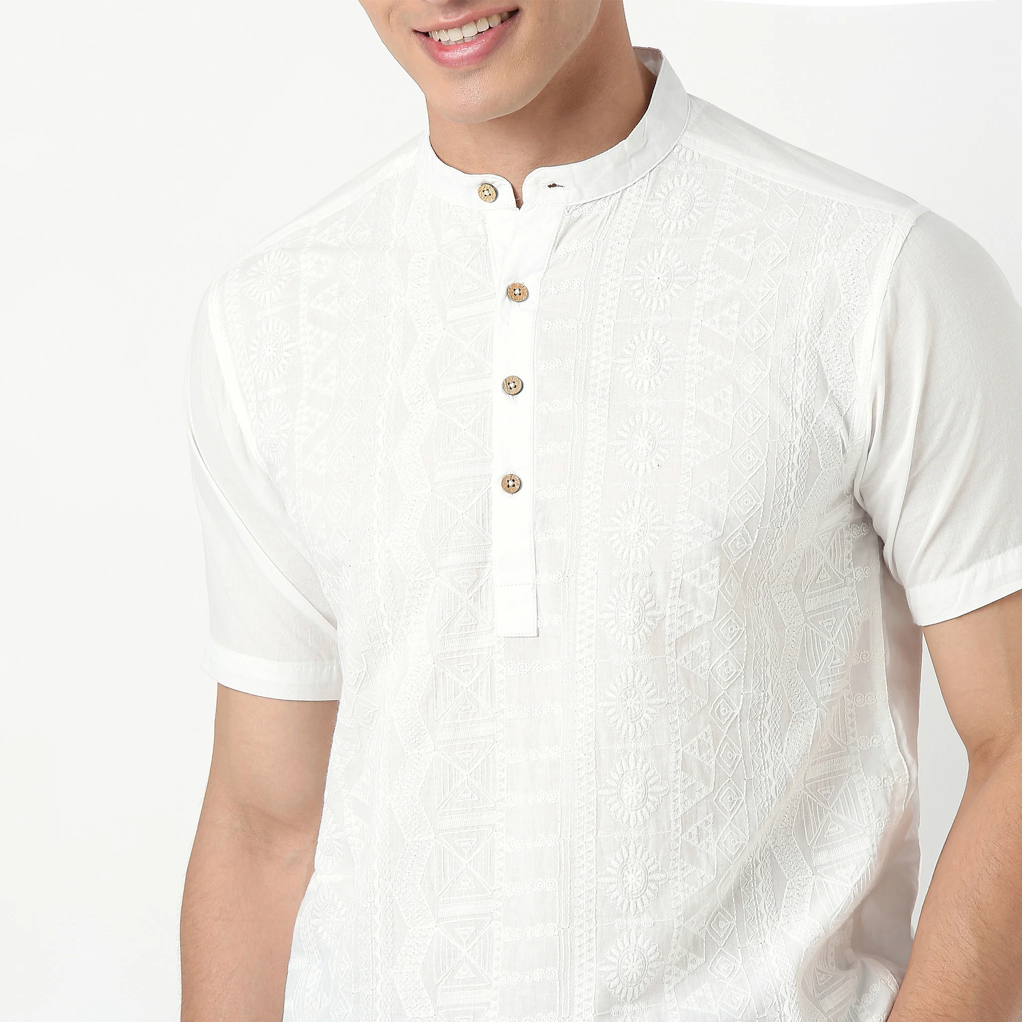 Embroidered Short Kurta - Image 4