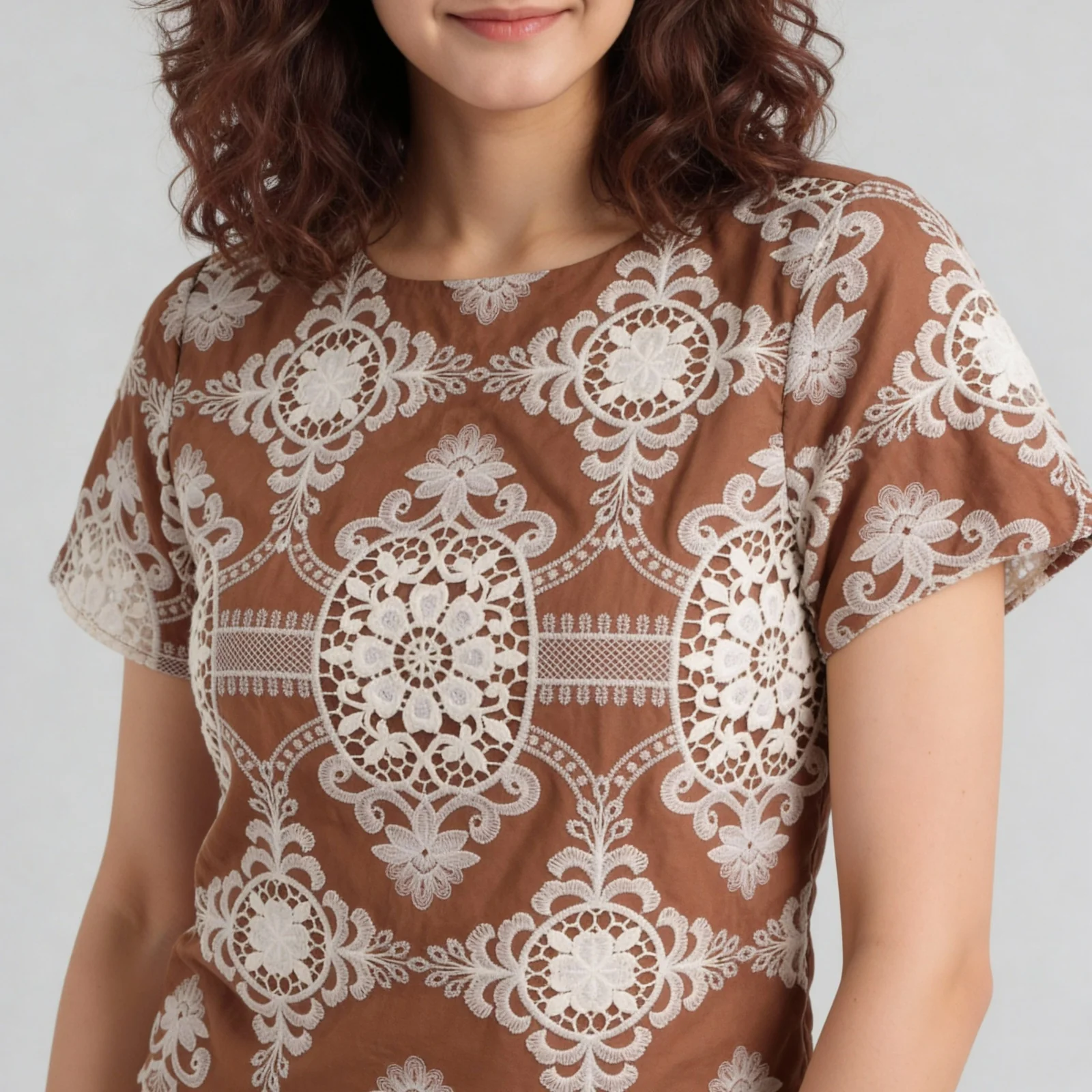 Embroidered Short Sleeve Top - Image 4