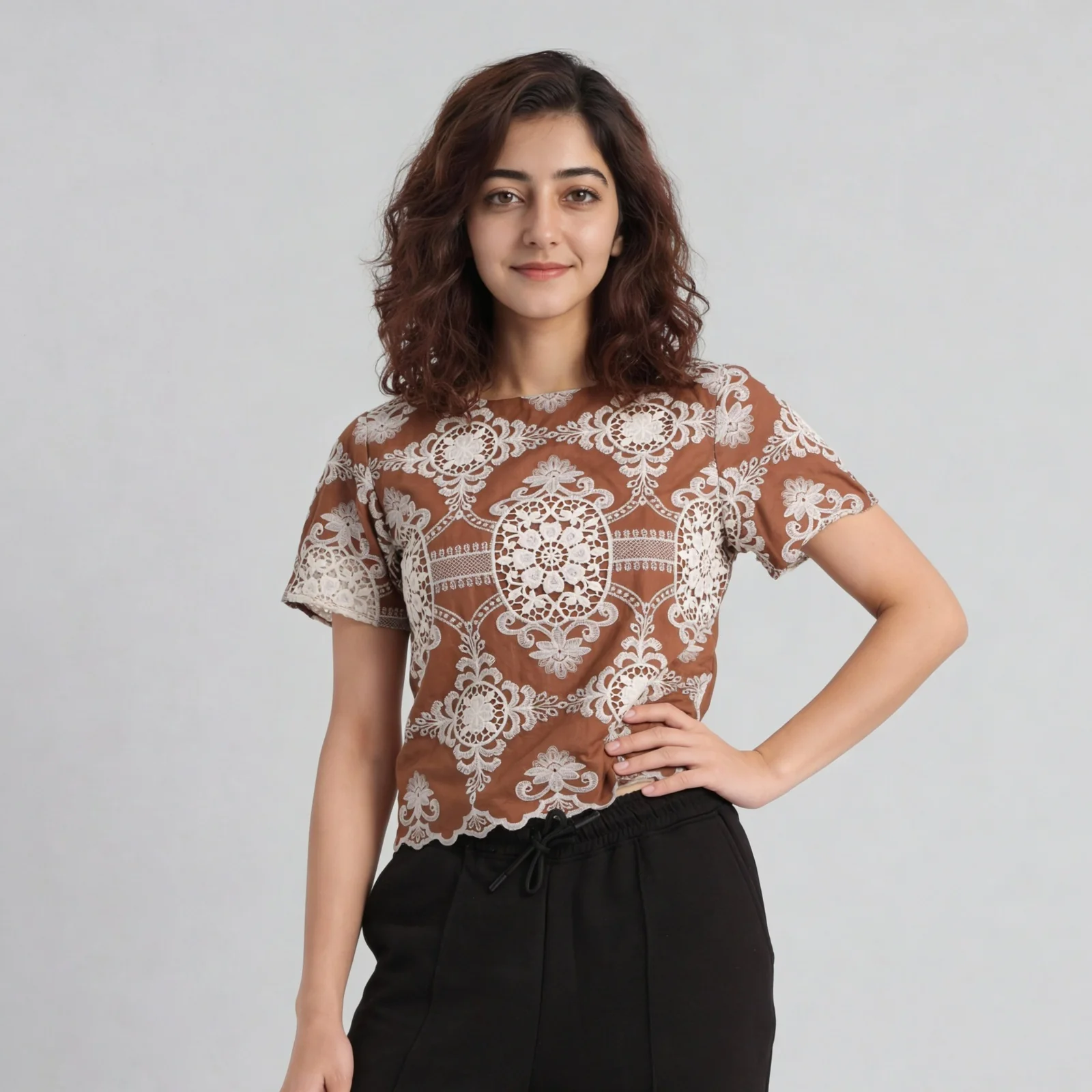 Embroidered Short Sleeve Top - Image 5