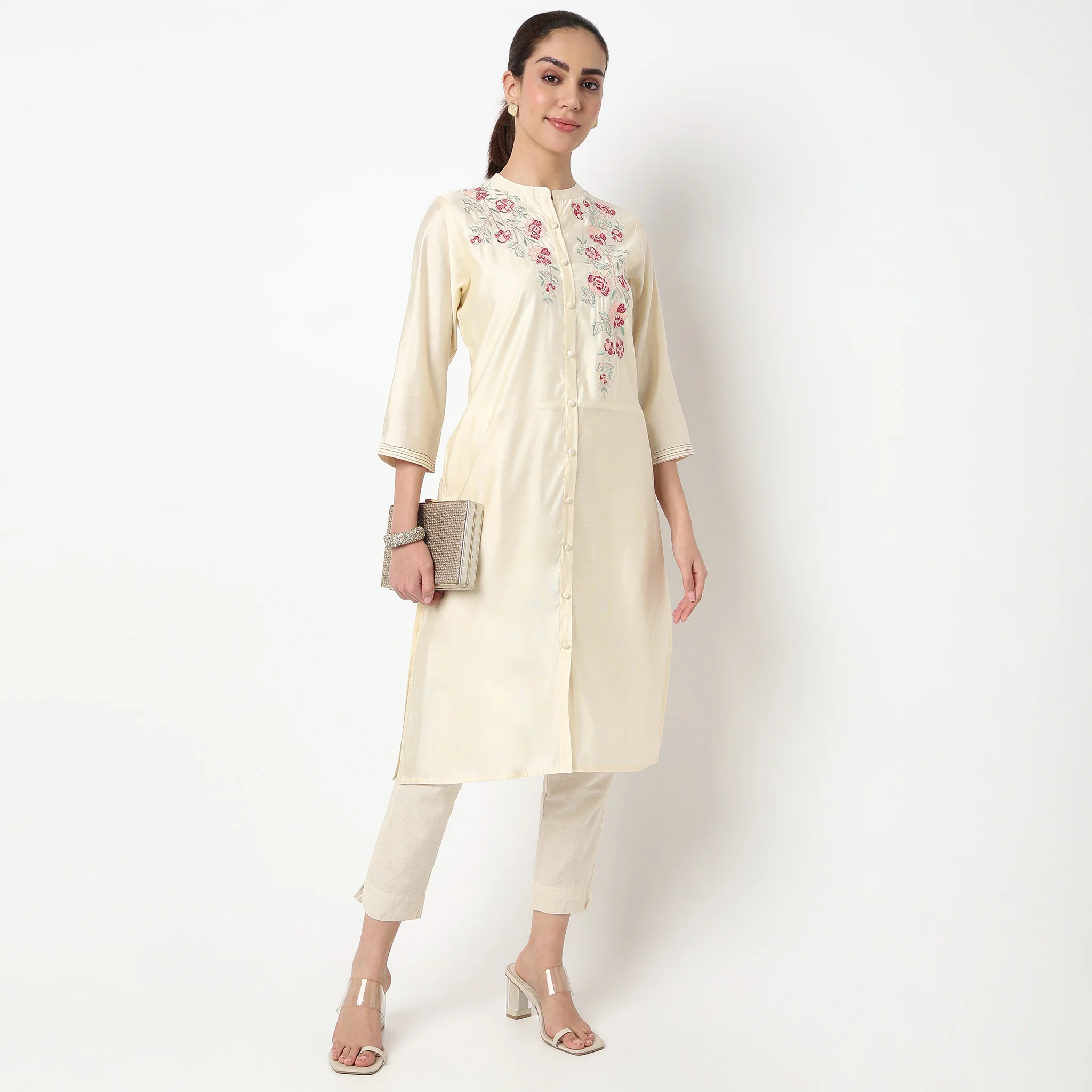 Embroidered Straight Kurta