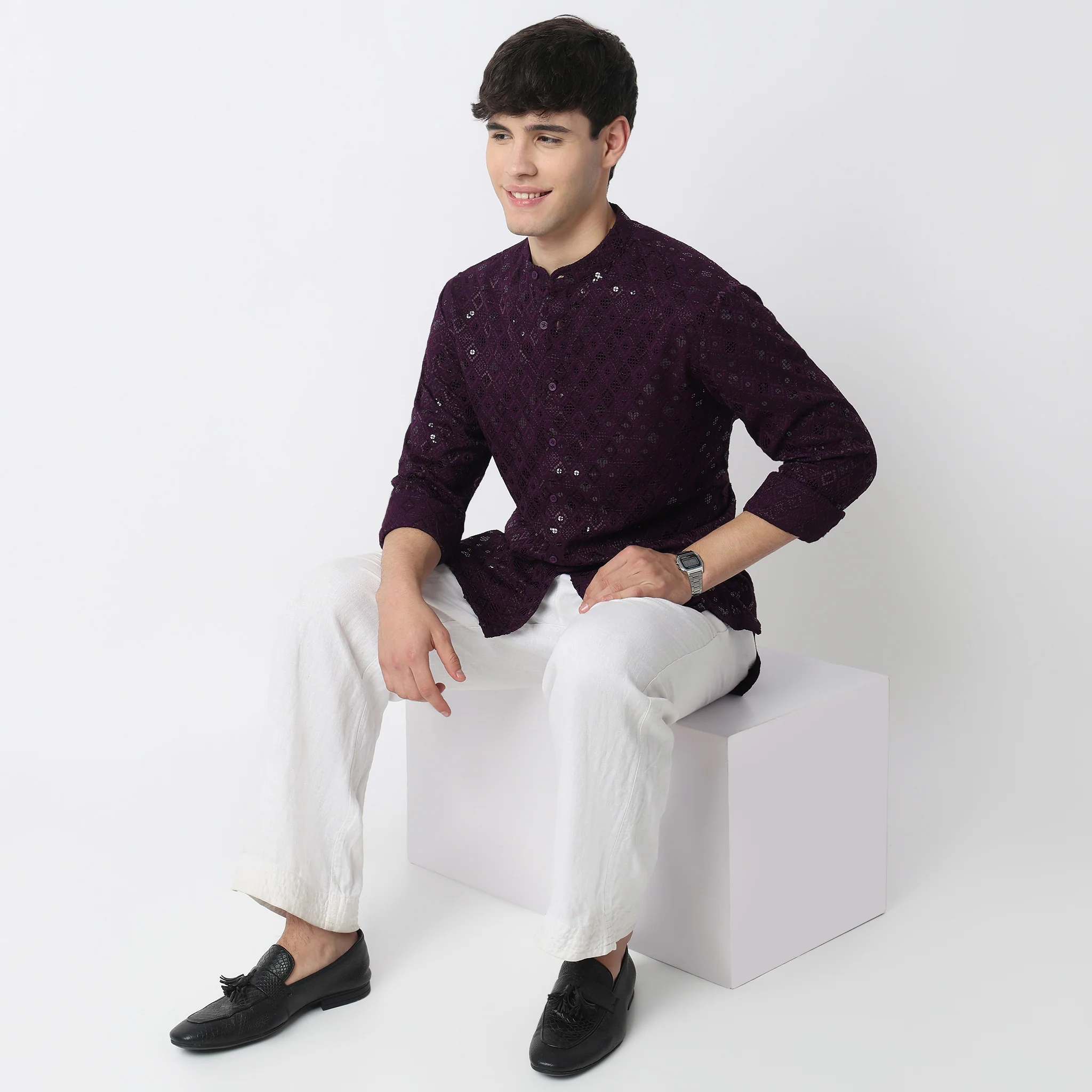 Embroidered Straight Kurta - Image 6