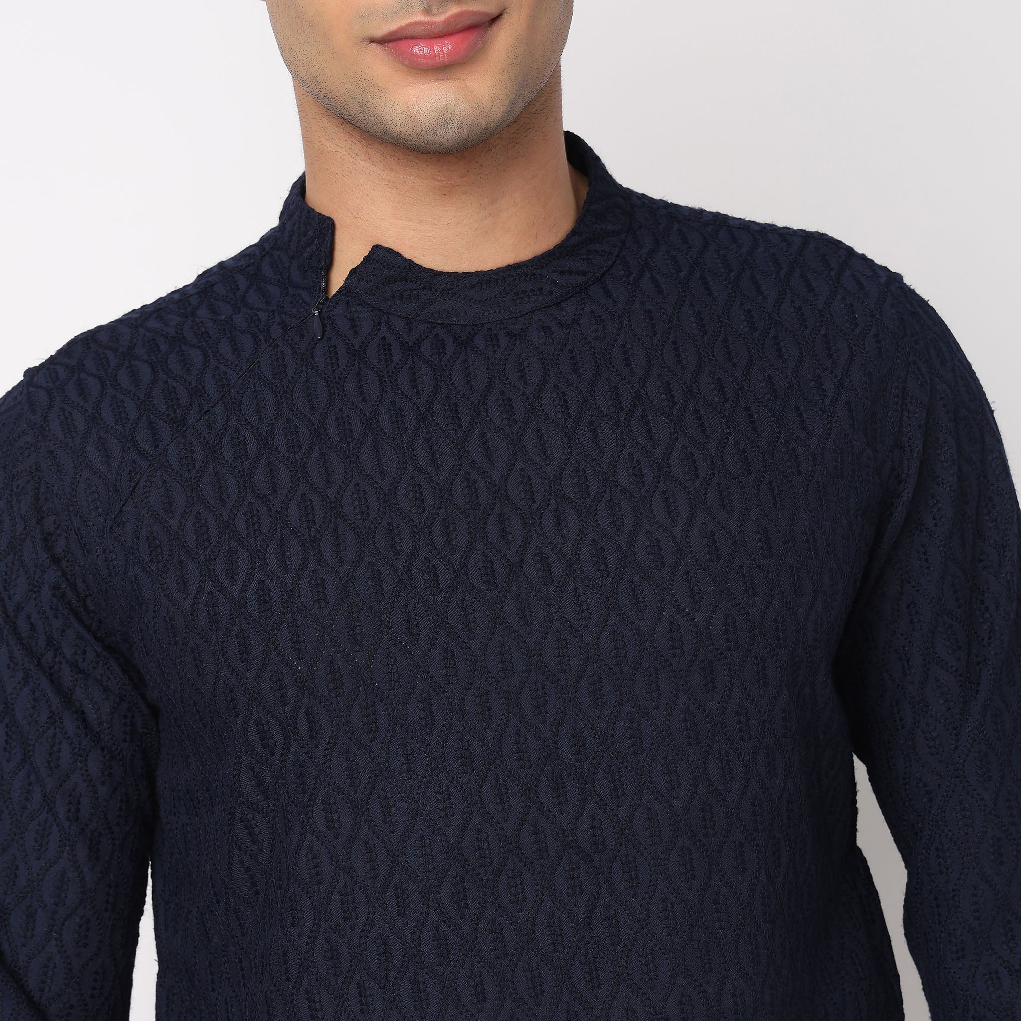 Embroidered Straight Short Kurta - Image 4