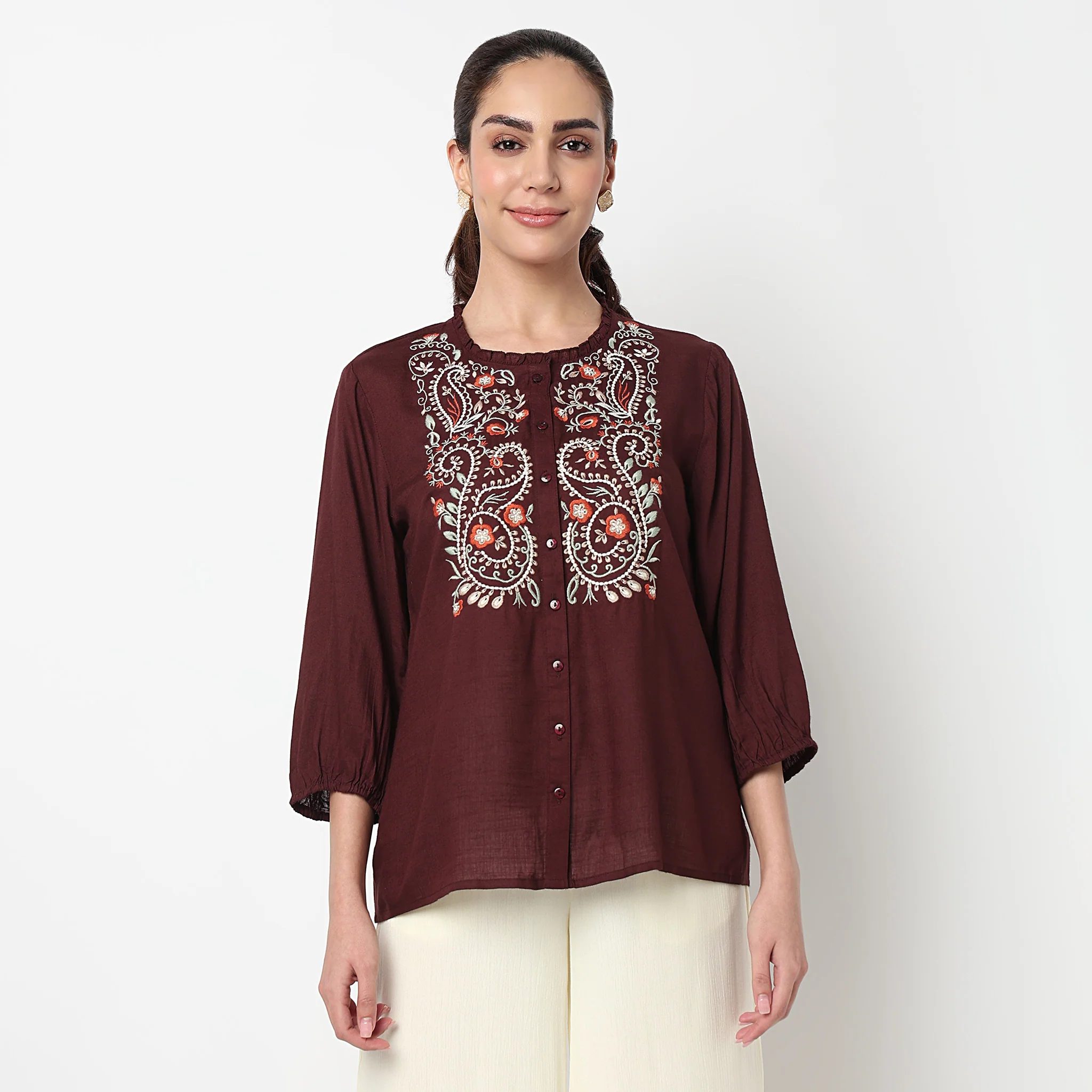 Embroidered Straight Top - Image 2