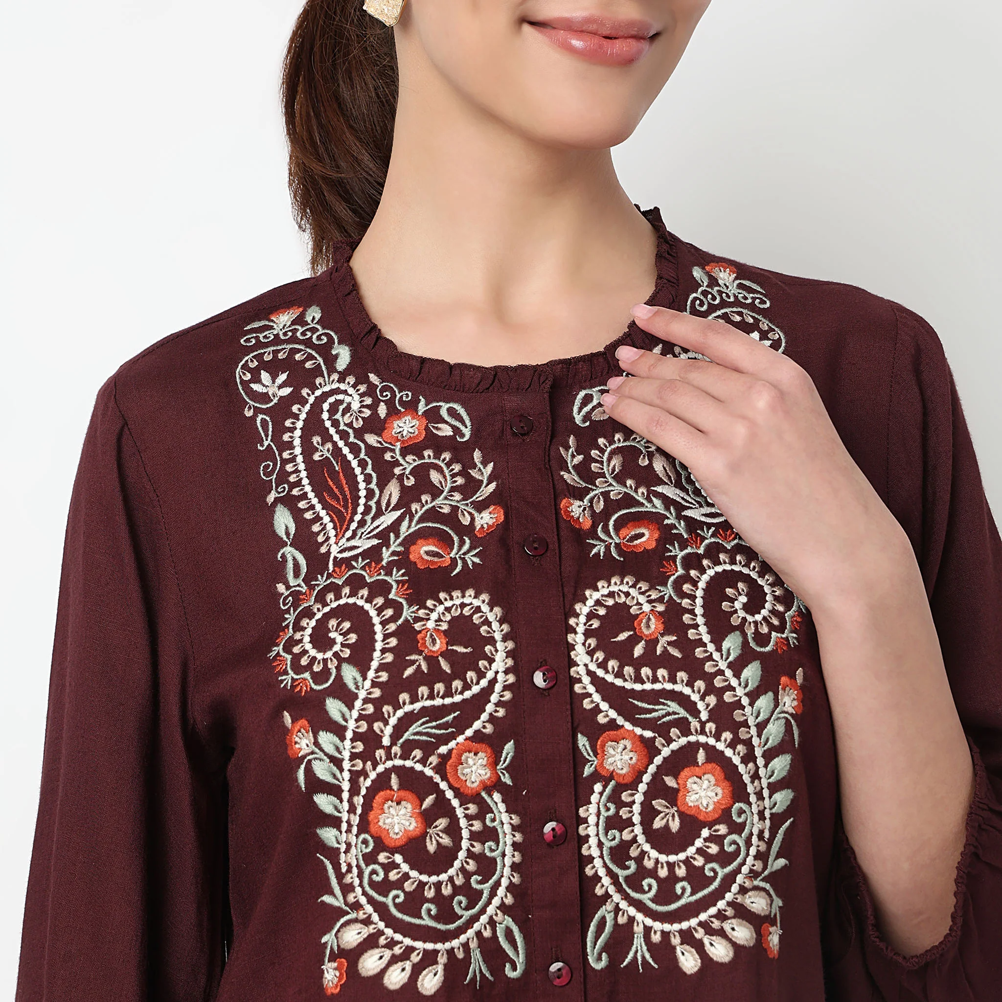 Embroidered Straight Top - Image 4