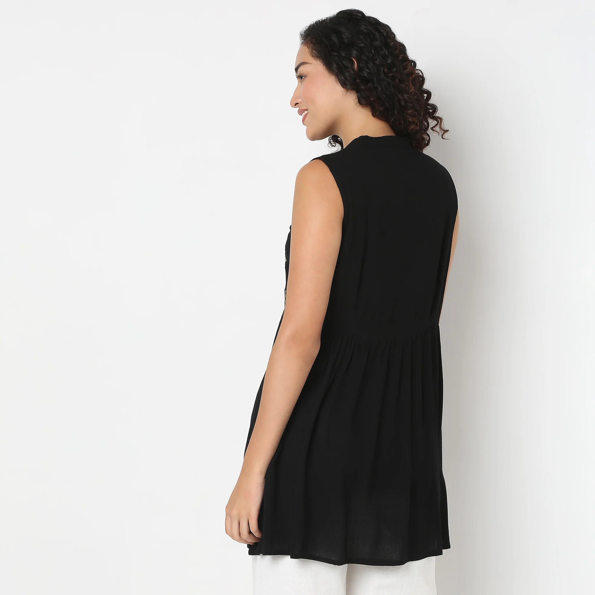 Yoke Embroidered Tunic - Image 3