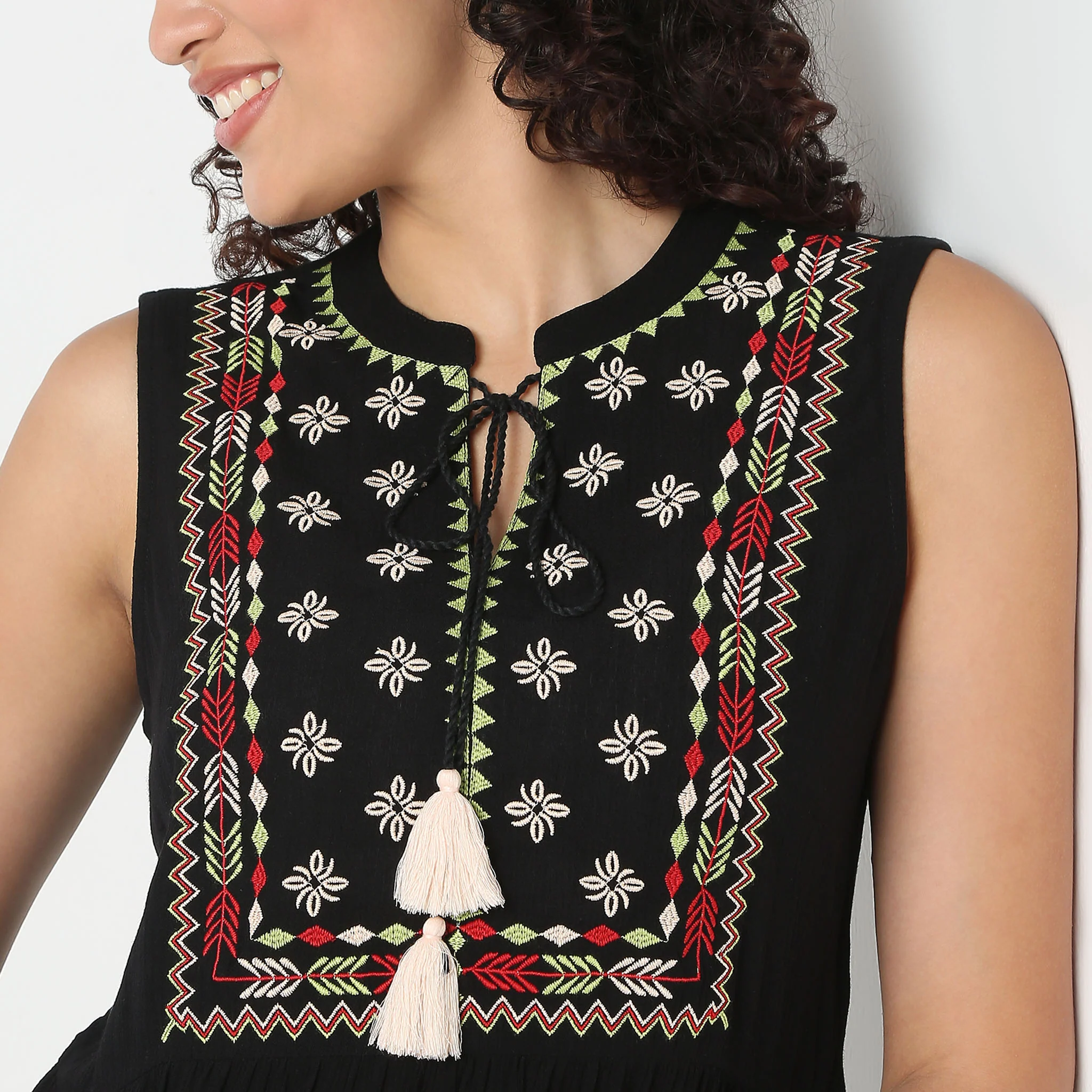 Yoke Embroidered Tunic - Image 4