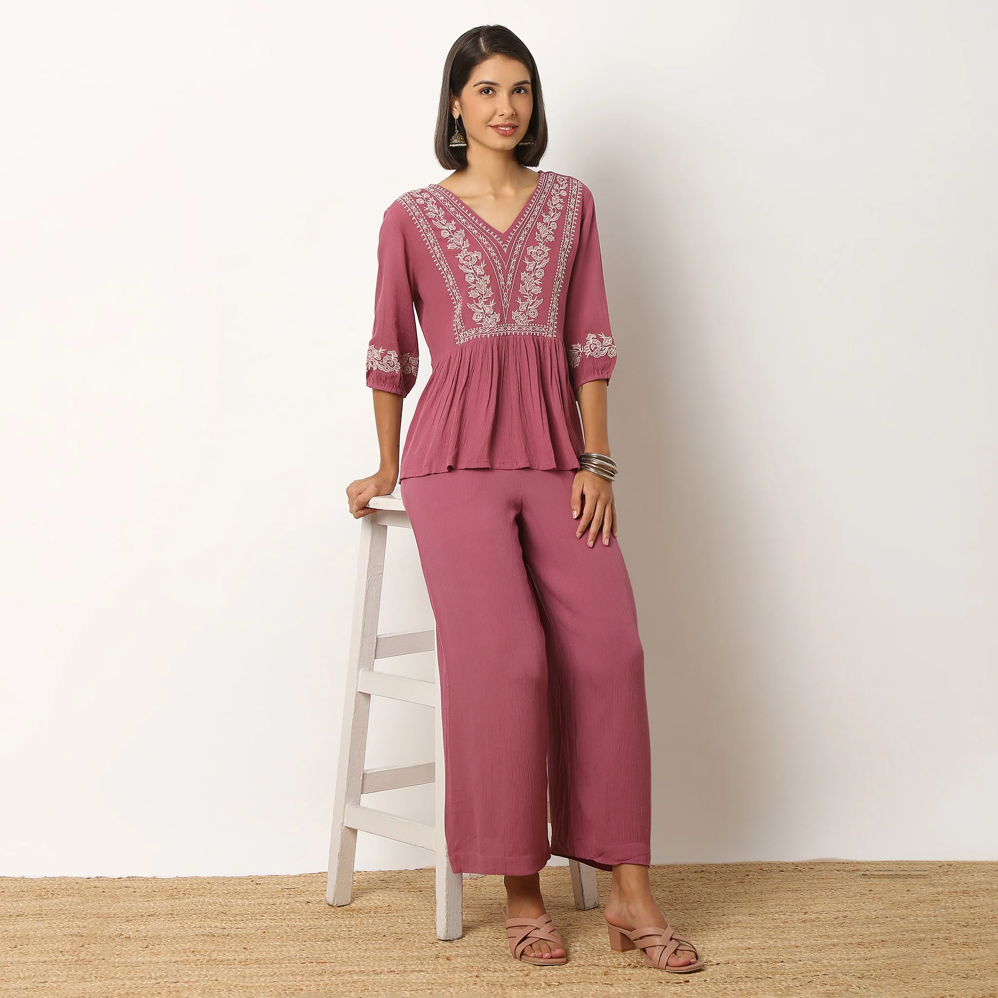 Flared V-Neck Top - Image 6