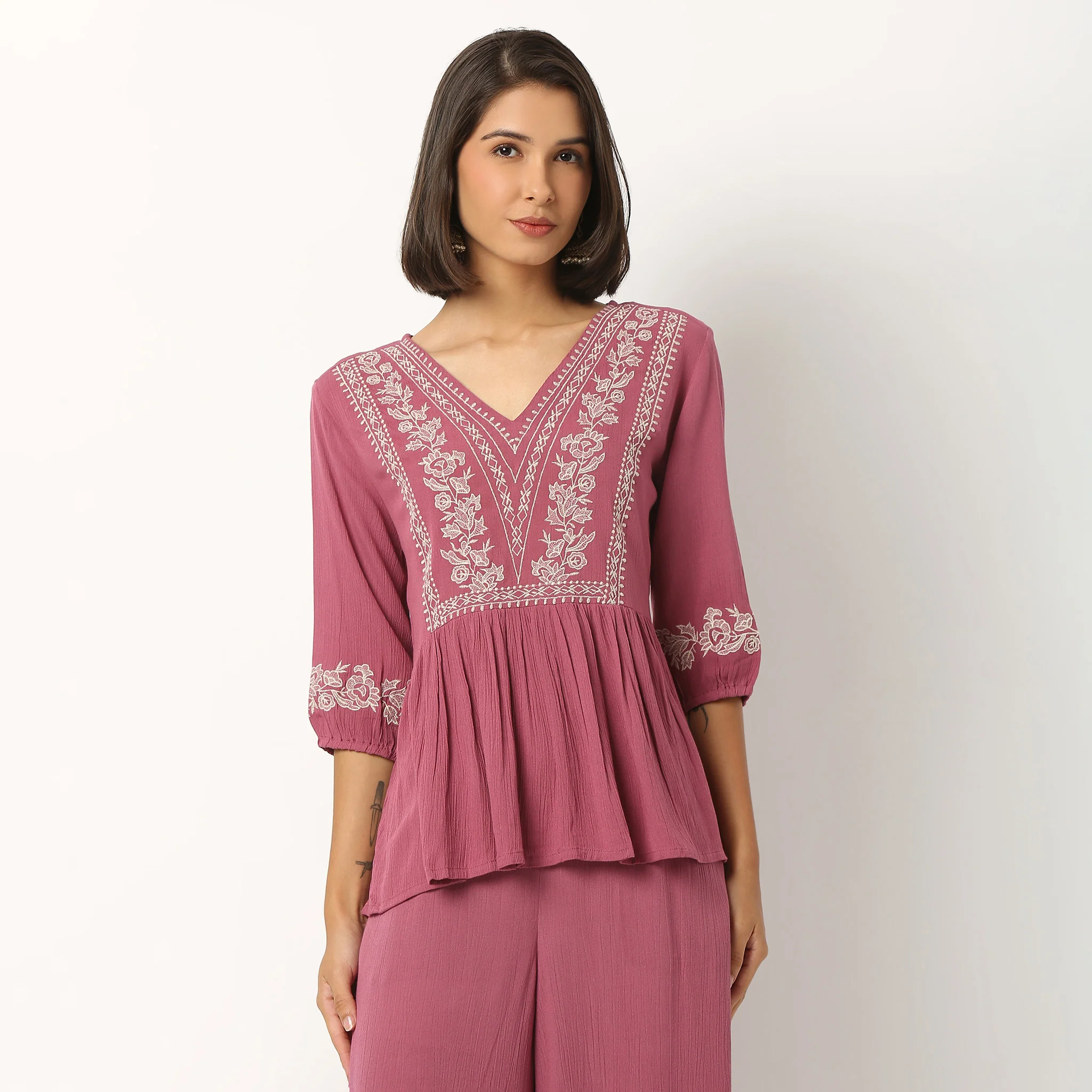 Flared V-Neck Top - Image 7