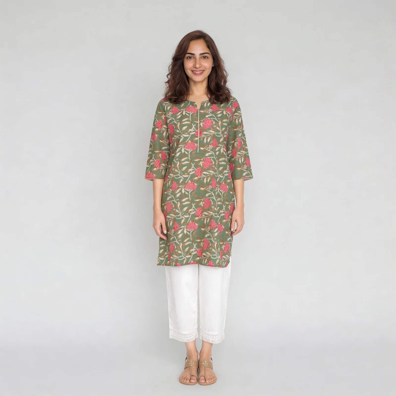 Cotton Printed Woven Kurta - Image 2
