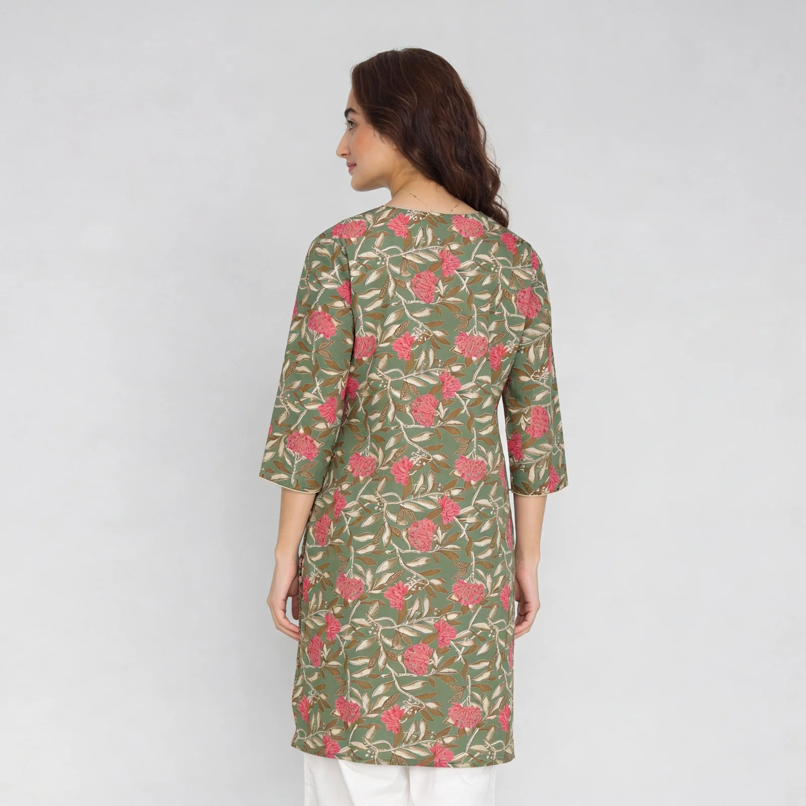 Cotton Printed Woven Kurta - Image 3