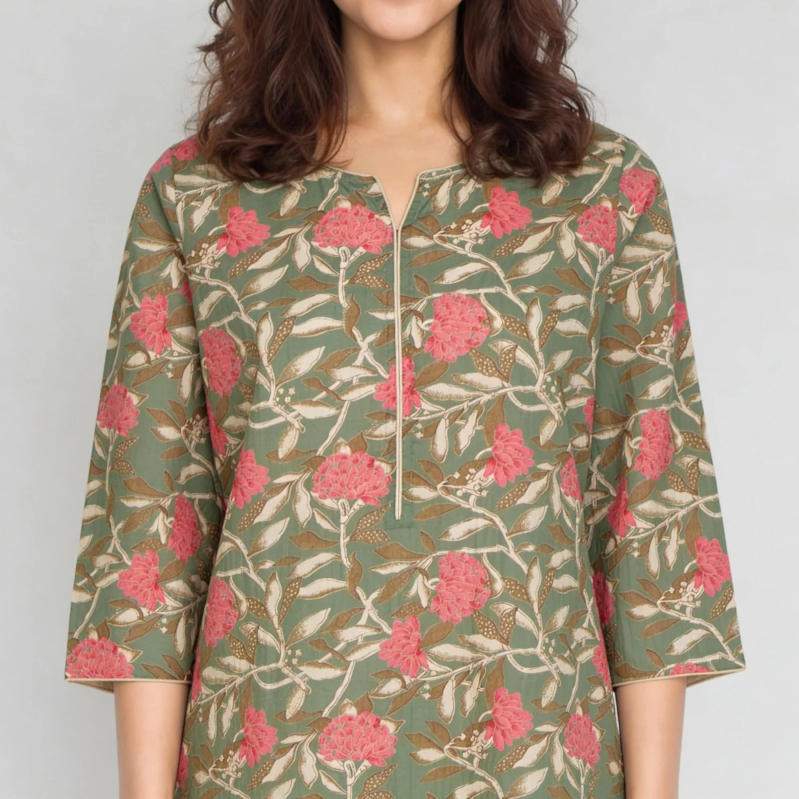 Cotton Printed Woven Kurta - Image 4