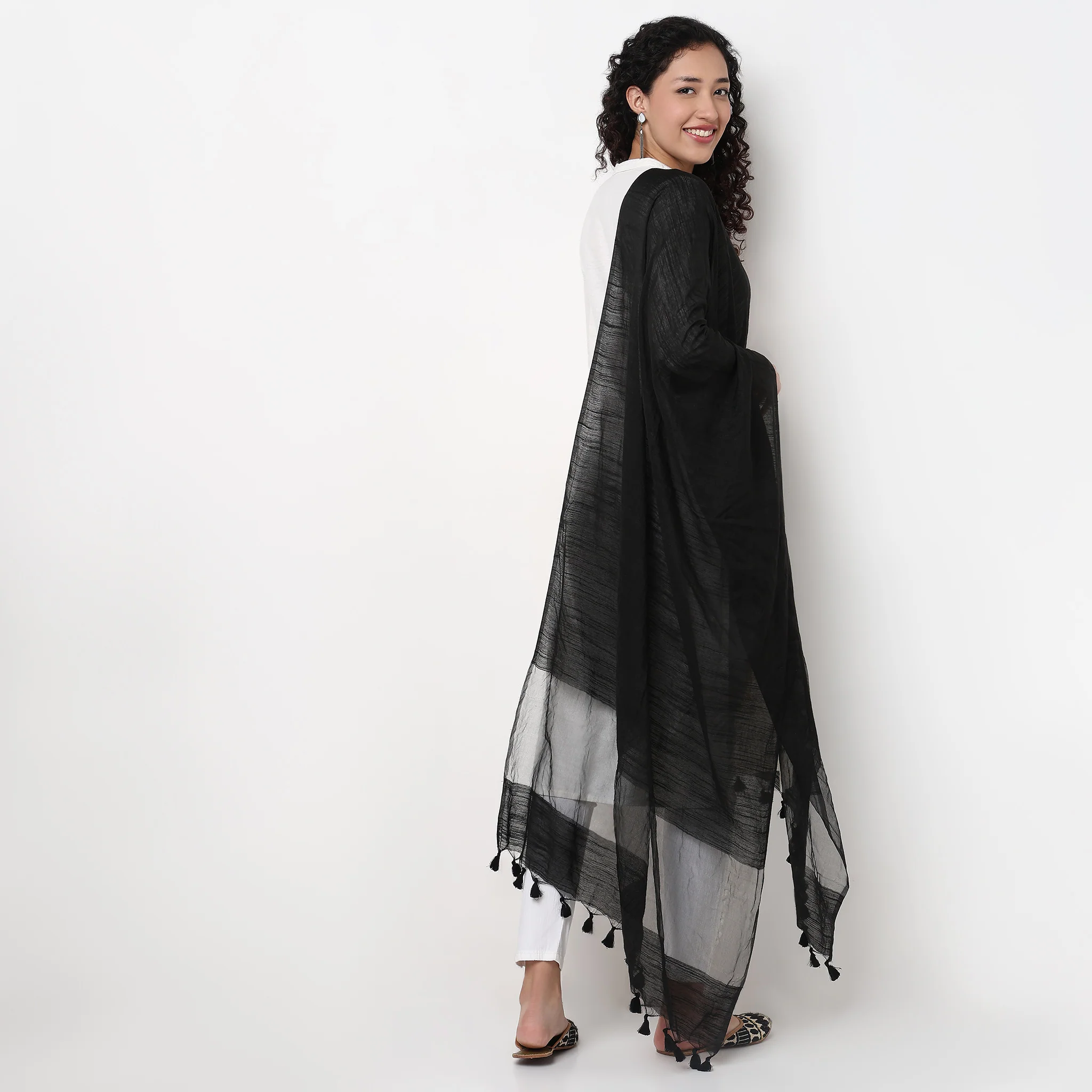 Fashion Solid Dupatta - Image 2