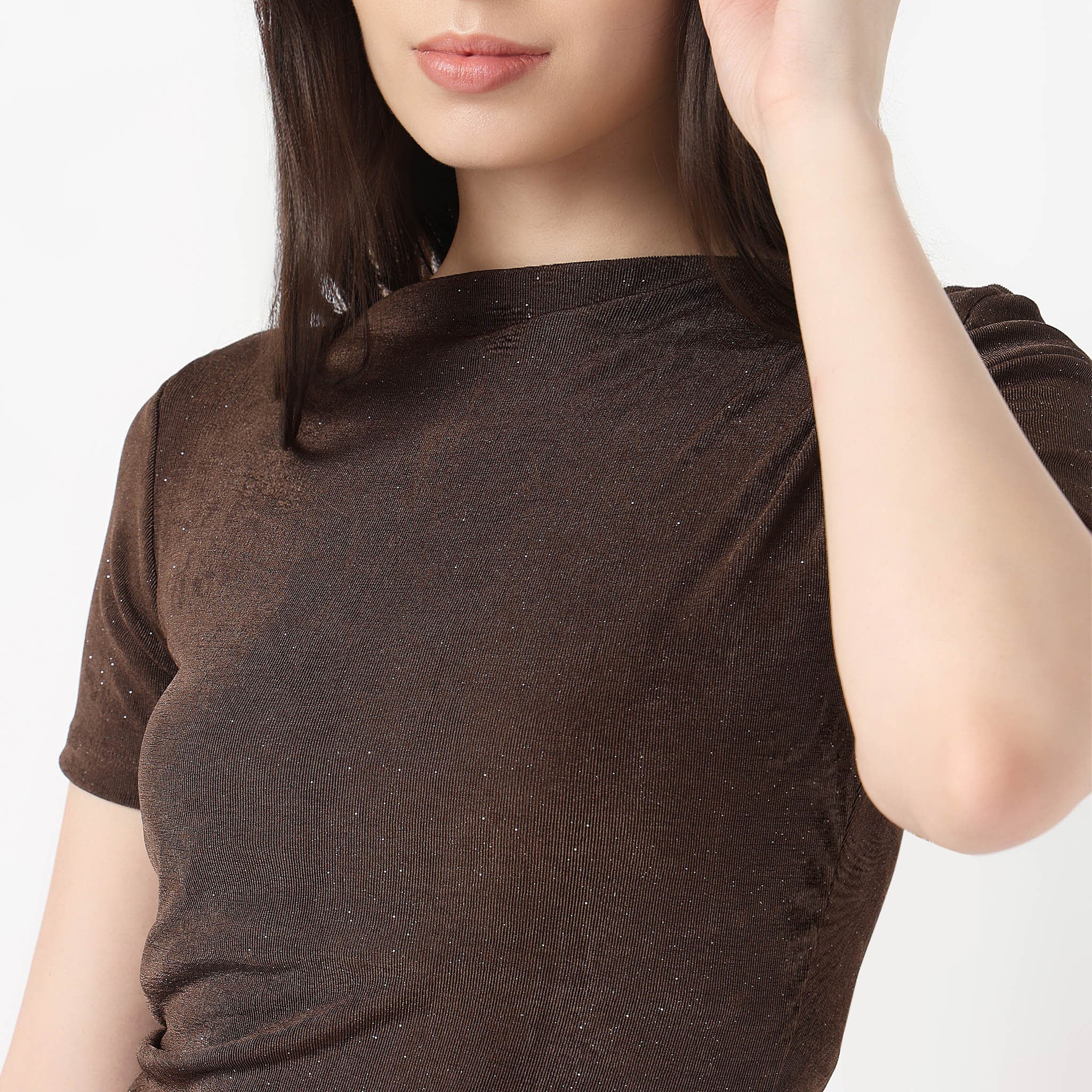 Fitted Betty Top With V Hem - Image 4
