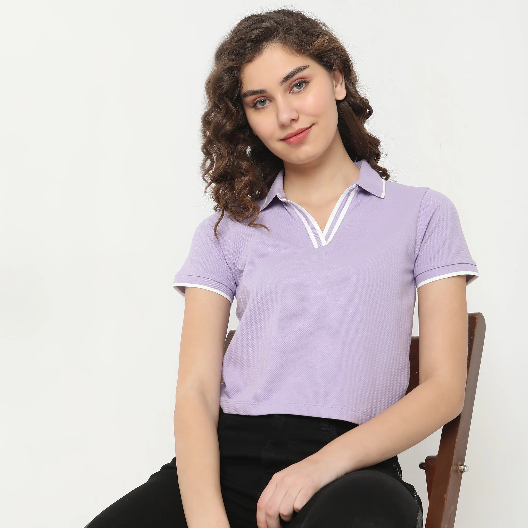 Fitted Jacquard T-Shirt - Image 5