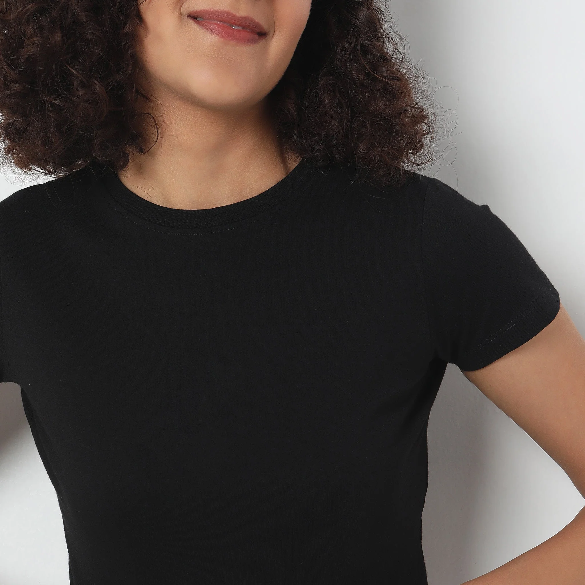 Fitted Solid T-Shirt - Image 10
