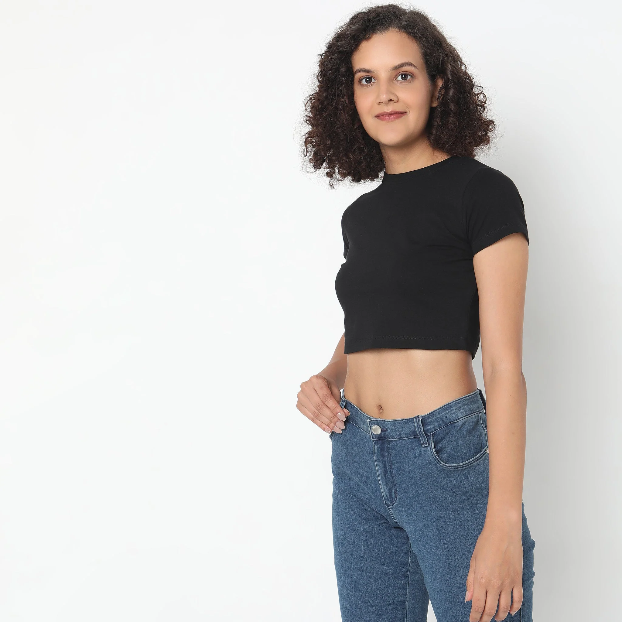 Fitted Solid T-Shirt - Image 11