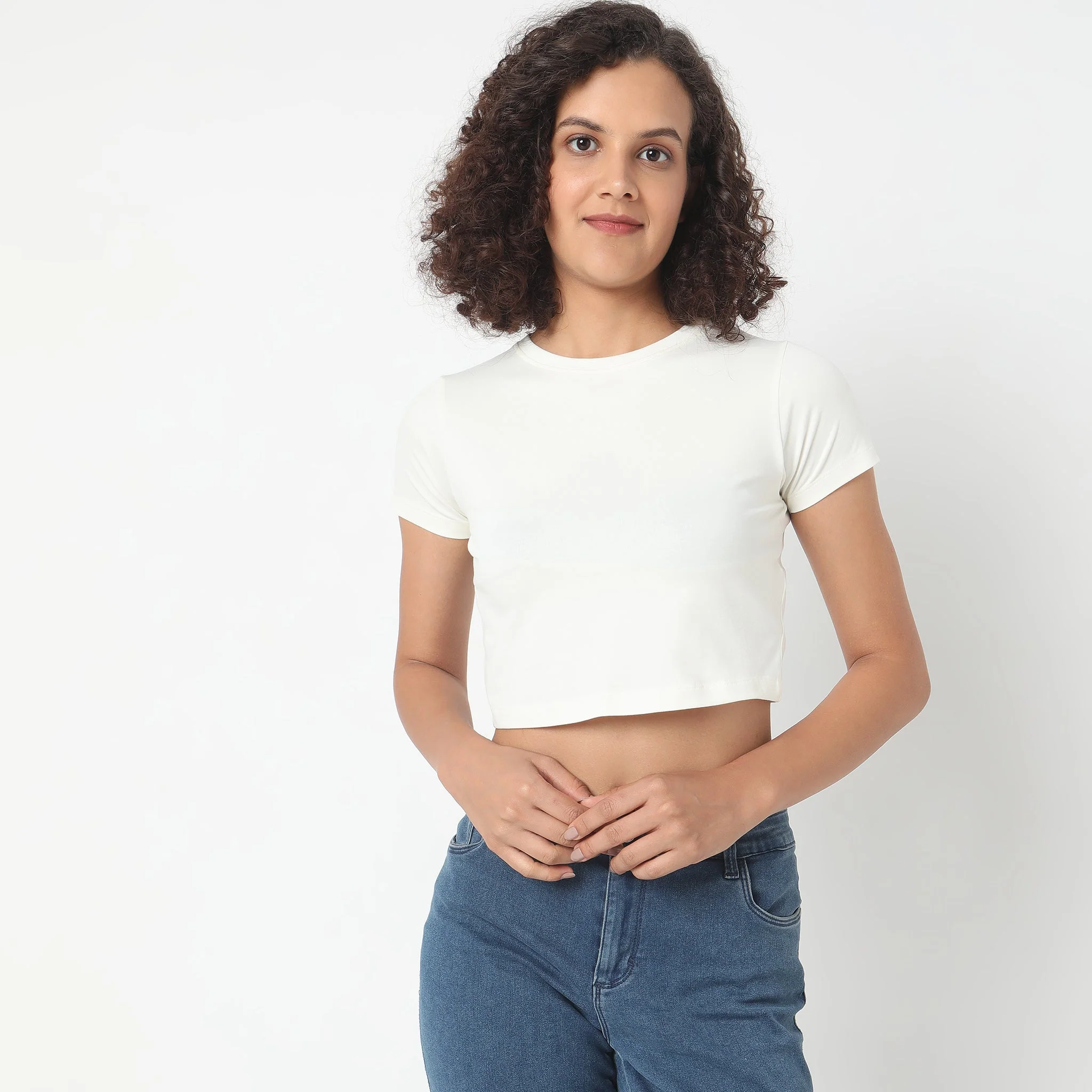 Fitted Solid T-Shirt - Image 13