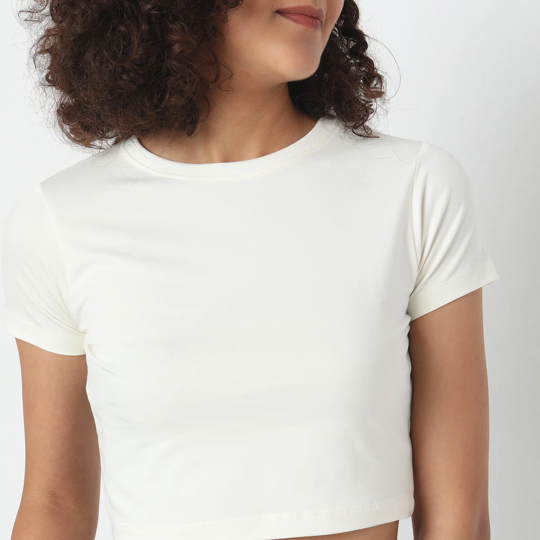Fitted Solid T-Shirt - Image 15