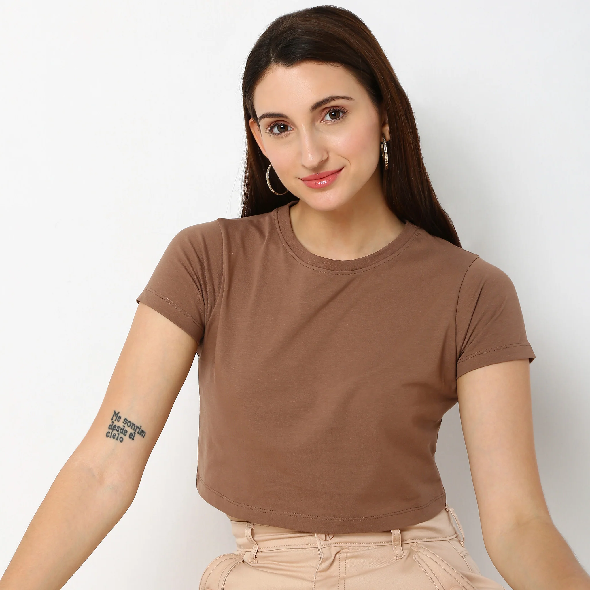 Fitted Solid T-Shirt - Image 2